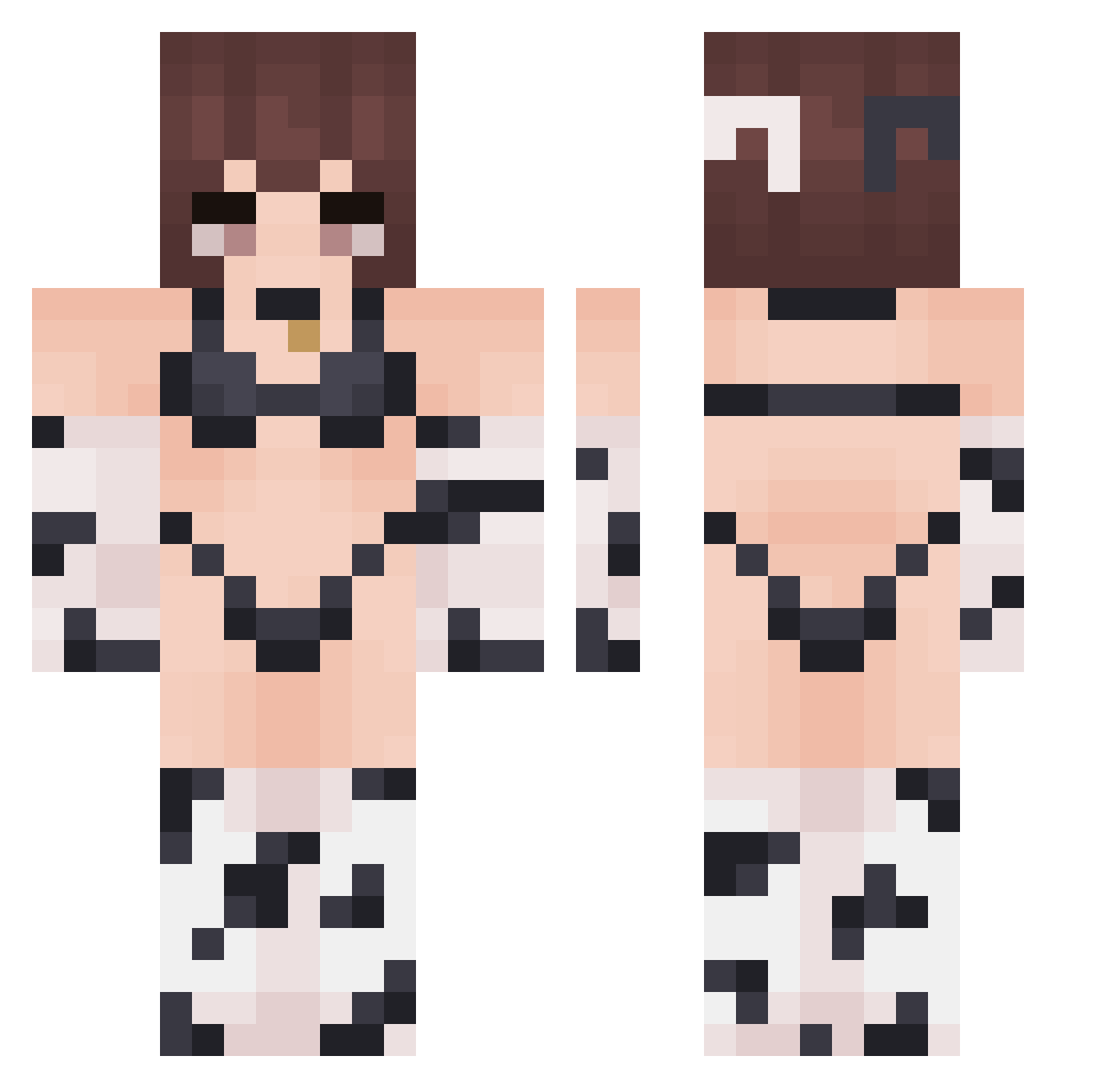 RayanekXD Minecraft skin, front and back view