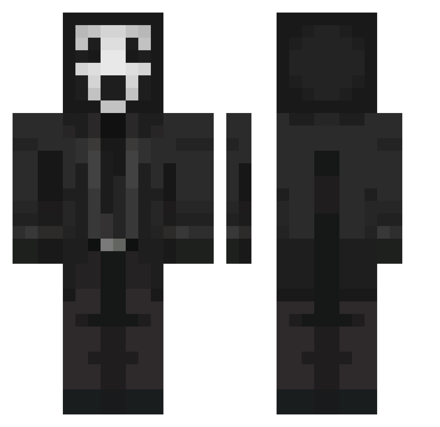 Blunt_Boy Minecraft skin, front and back view
