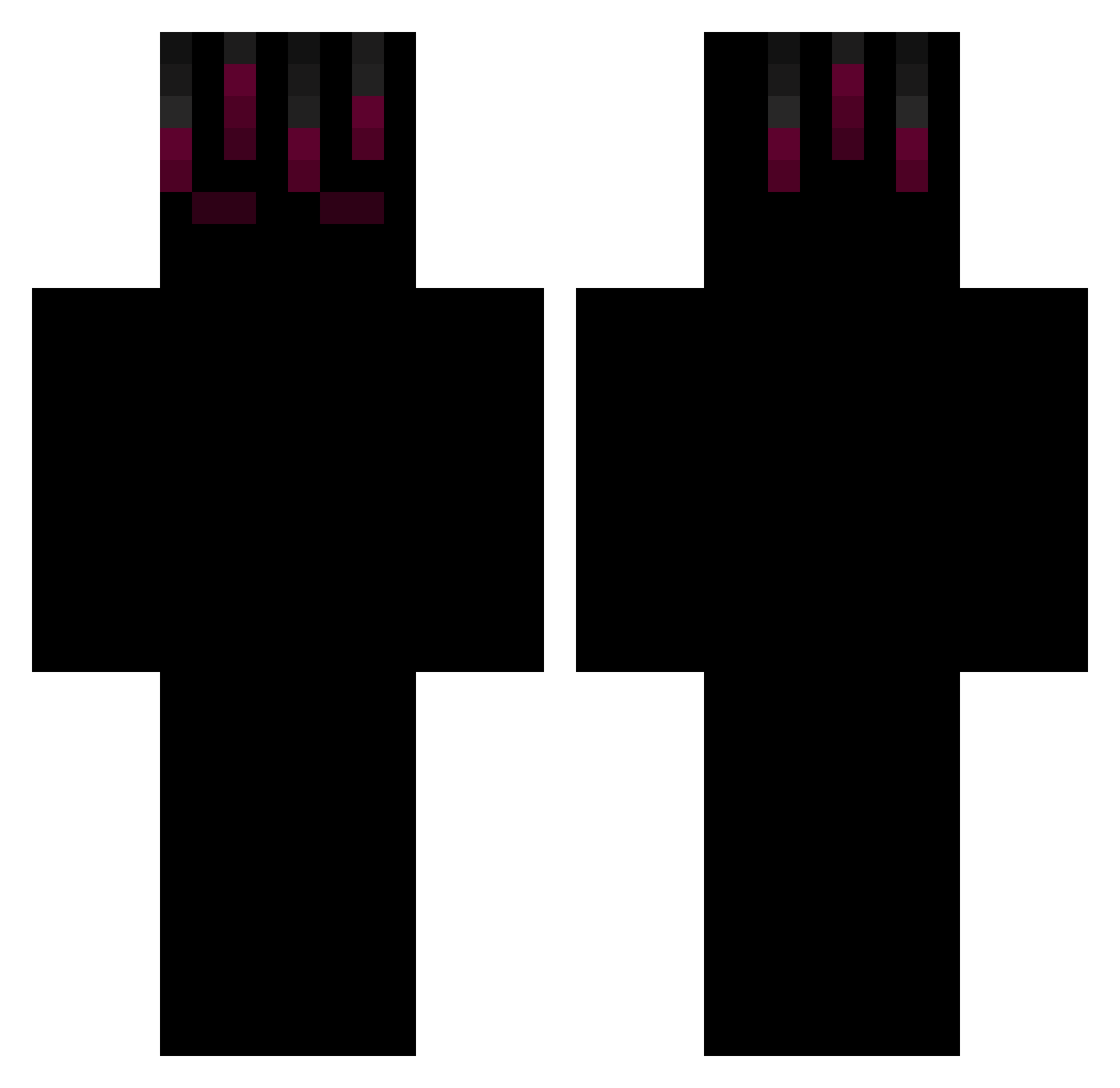 ziunke Minecraft skin, front and back view