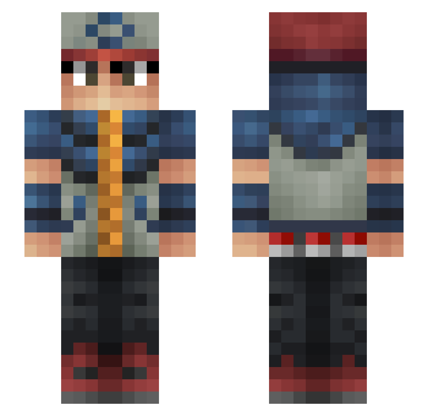 igusyx Minecraft skin, front and back view