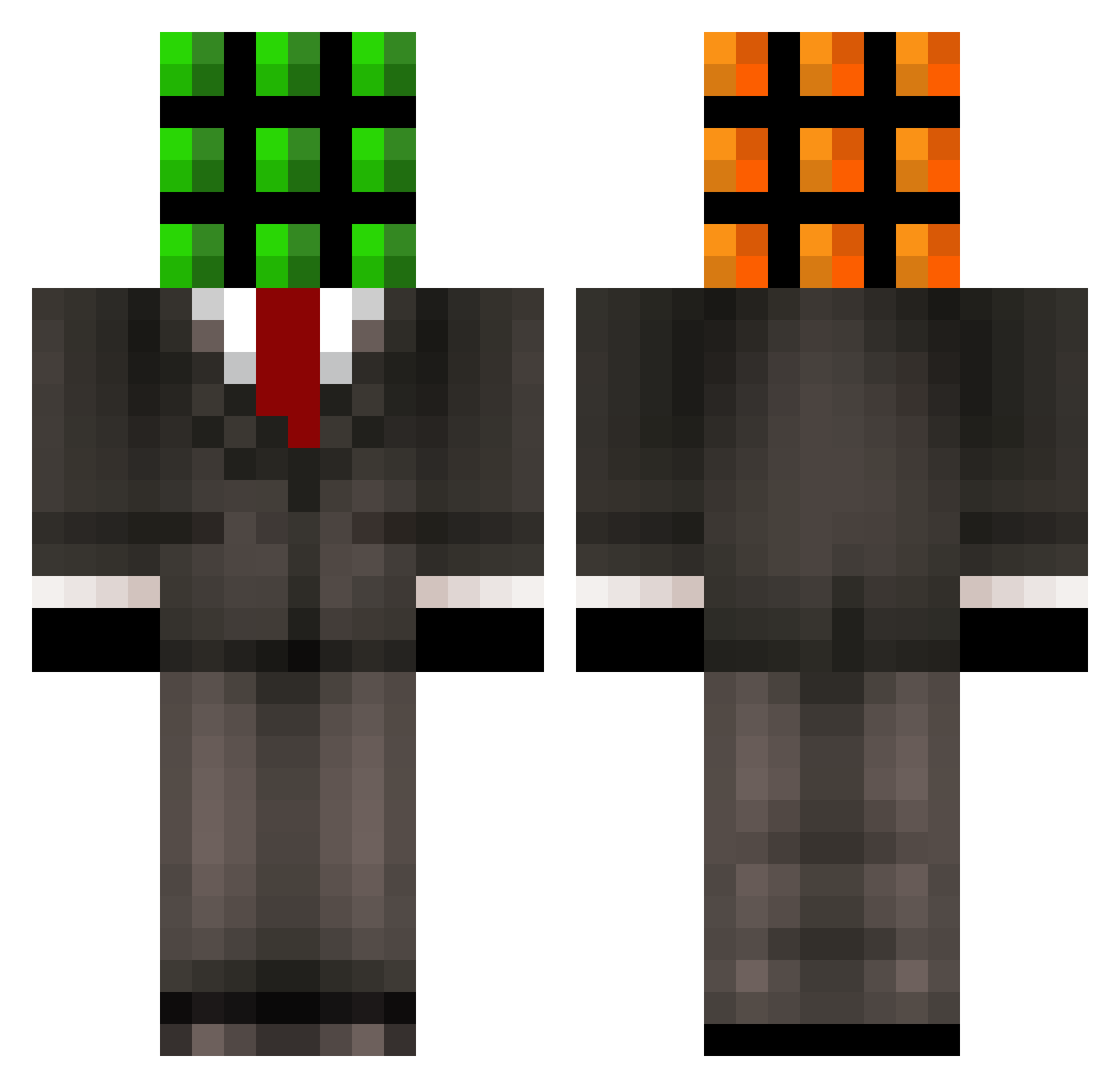 201516 Minecraft skin, front and back view