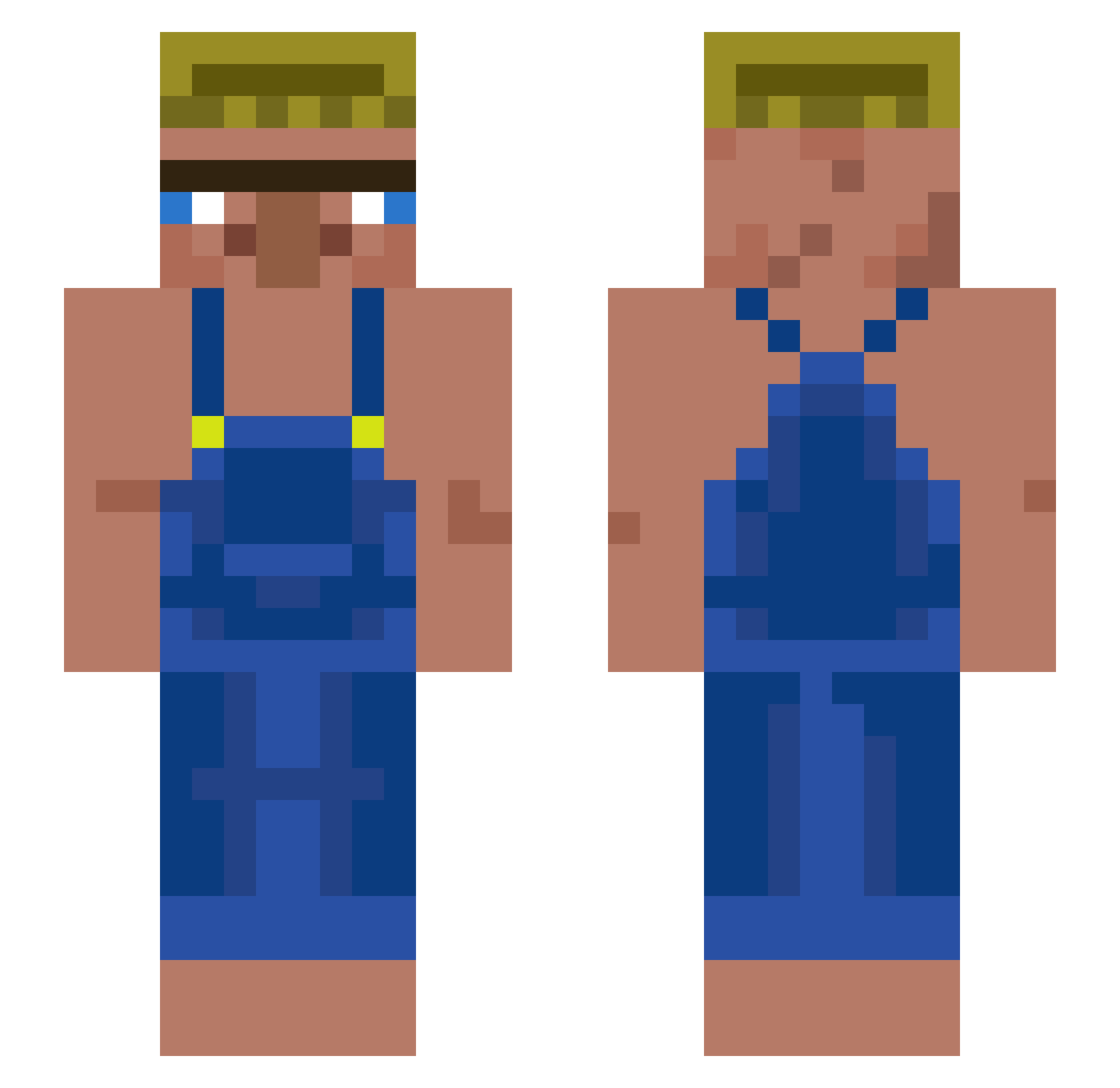 flyingLarry Minecraft skin, front and back view