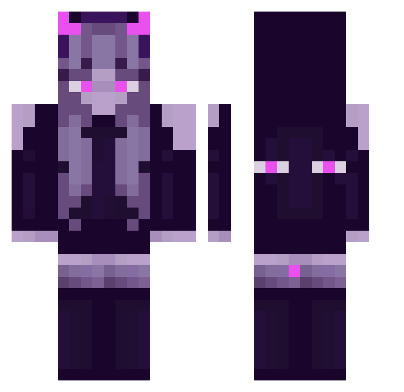 TheRedRylie Minecraft skin, front and back view