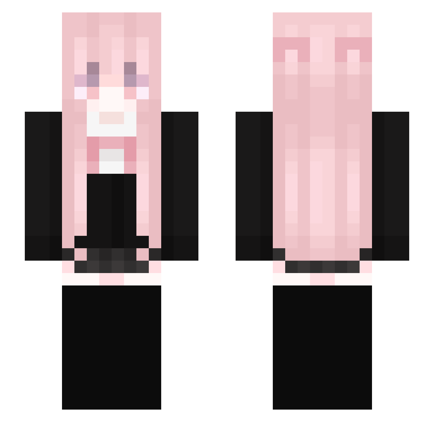 Solaiwnl Minecraft skin, front and back view