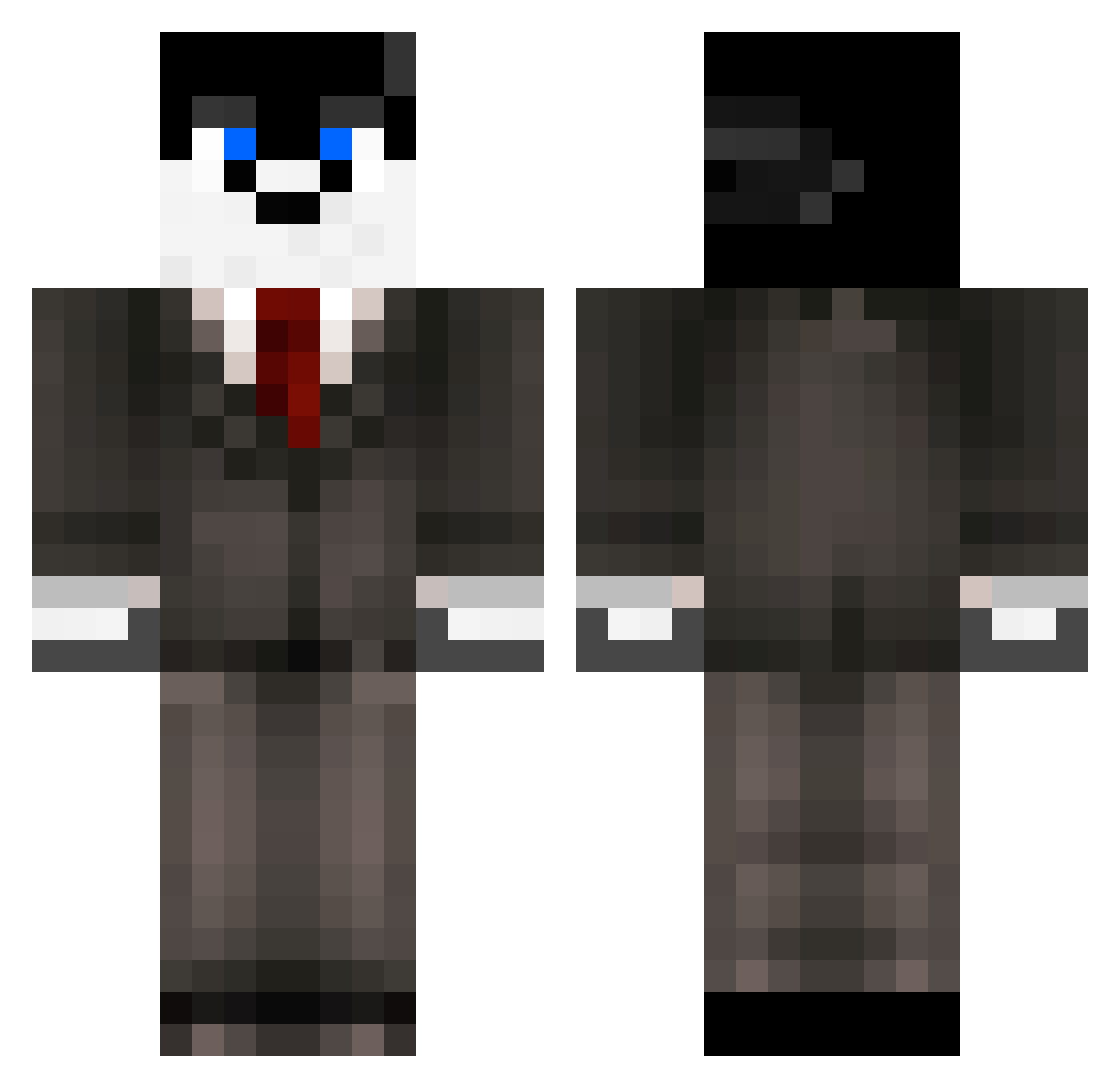 Brittan Minecraft skin, front and back view