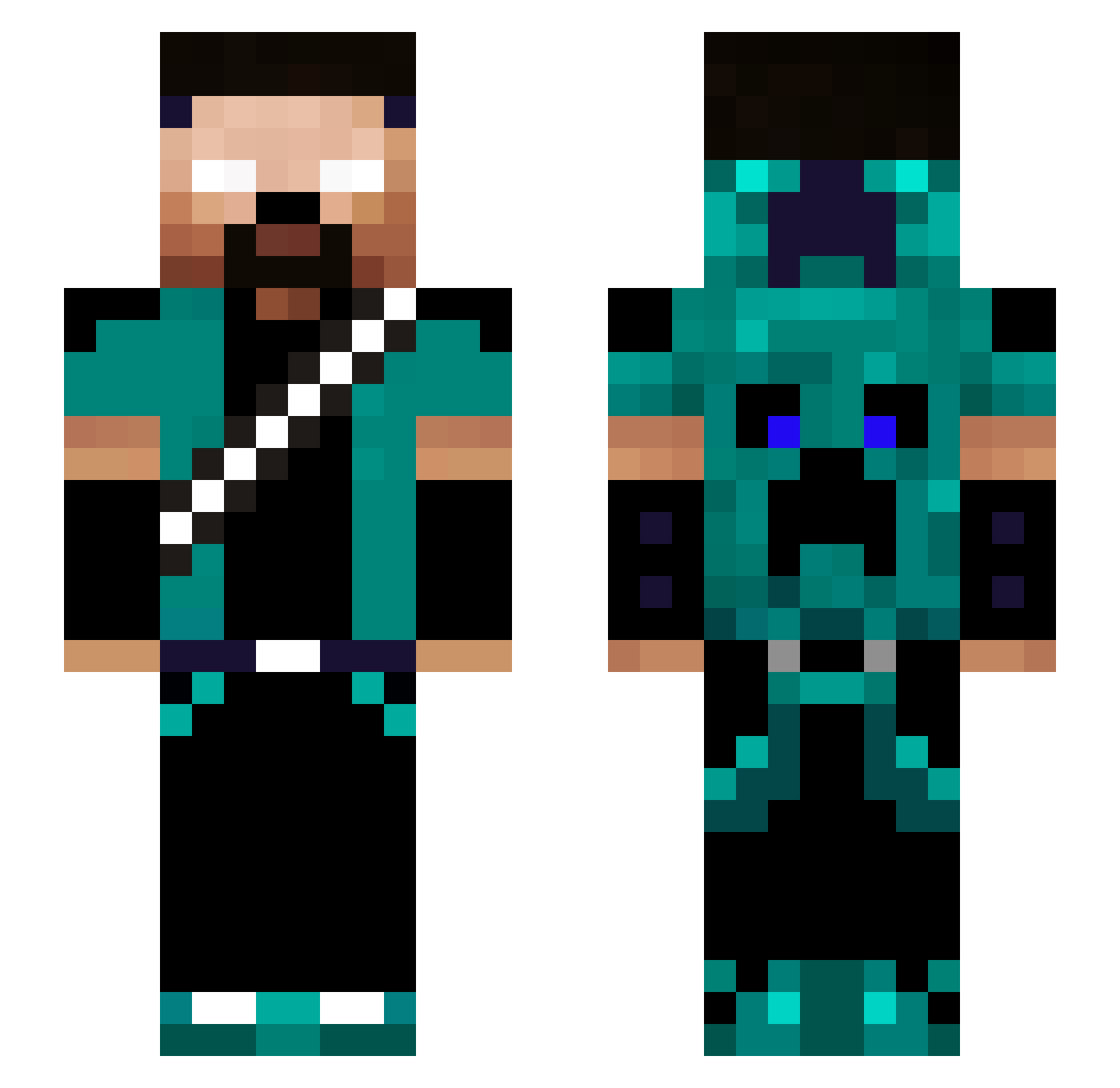 Roxxiio_ Minecraft skin, front and back view