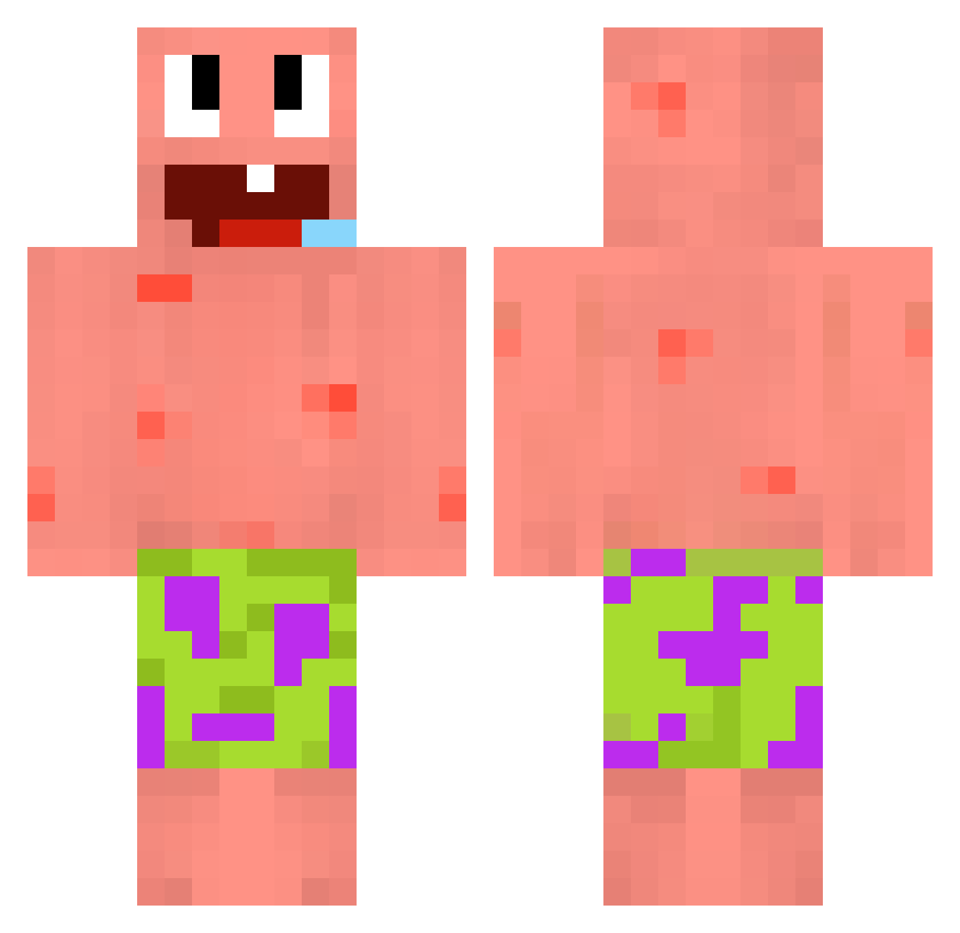 jahs_ Minecraft skin, front and back view