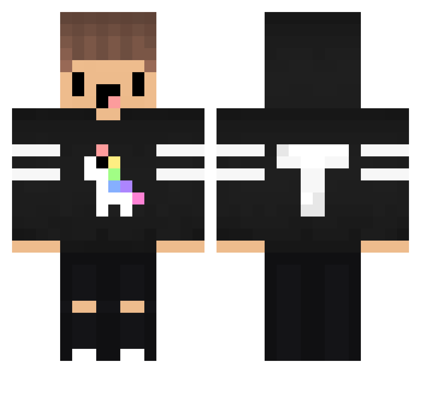 Tinocasaleiro Minecraft skin, front and back view