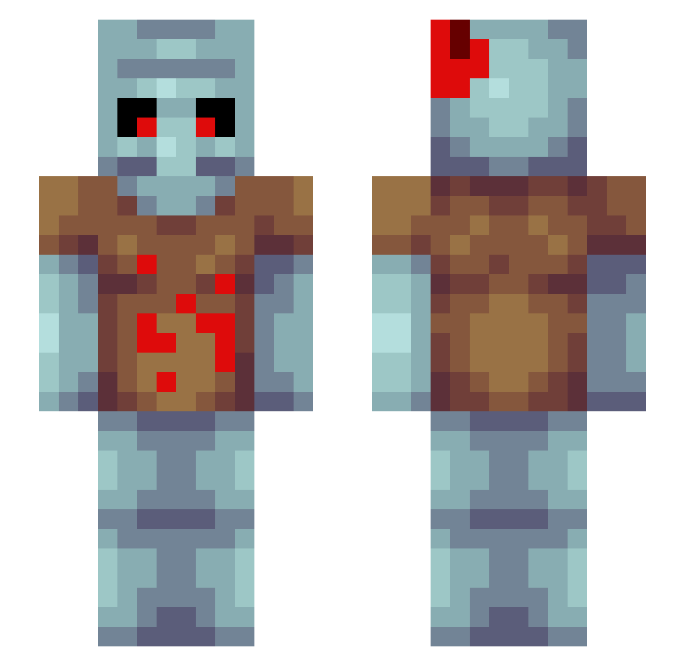 Orosheen Minecraft skin, front and back view