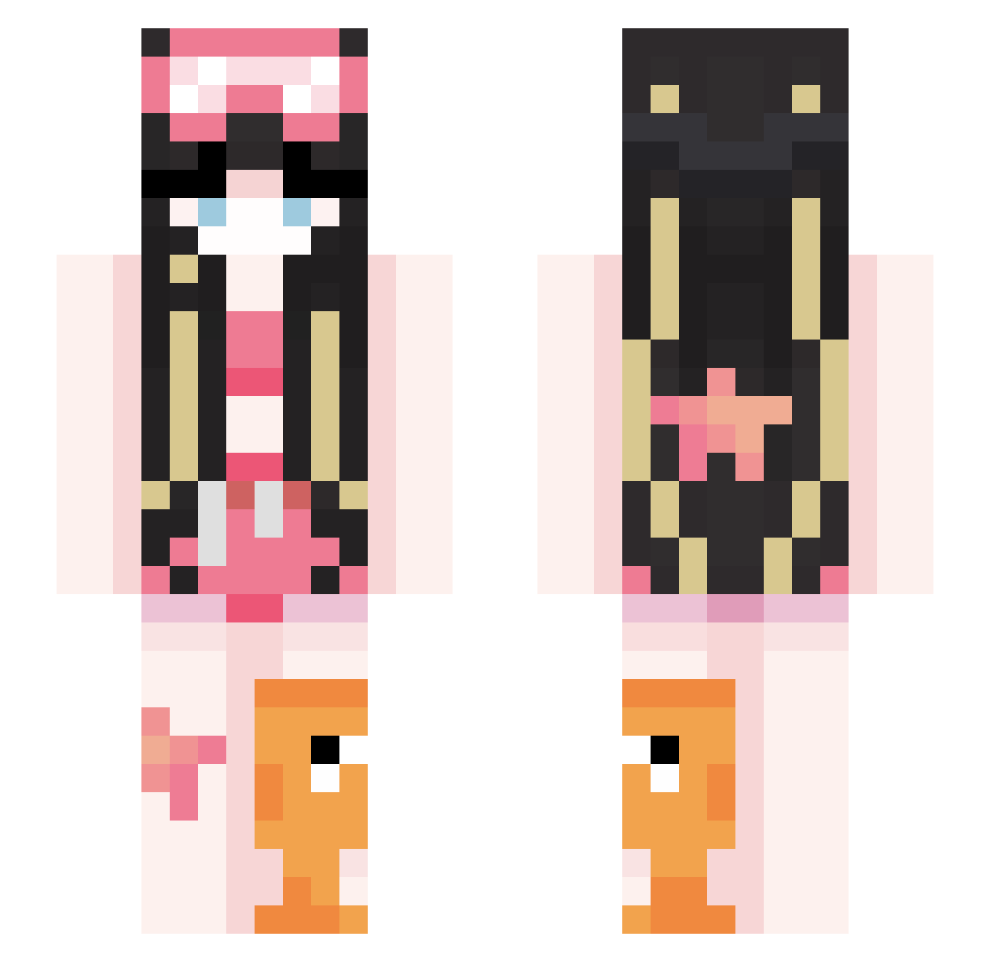 AimlessFloating Minecraft skin, front and back view
