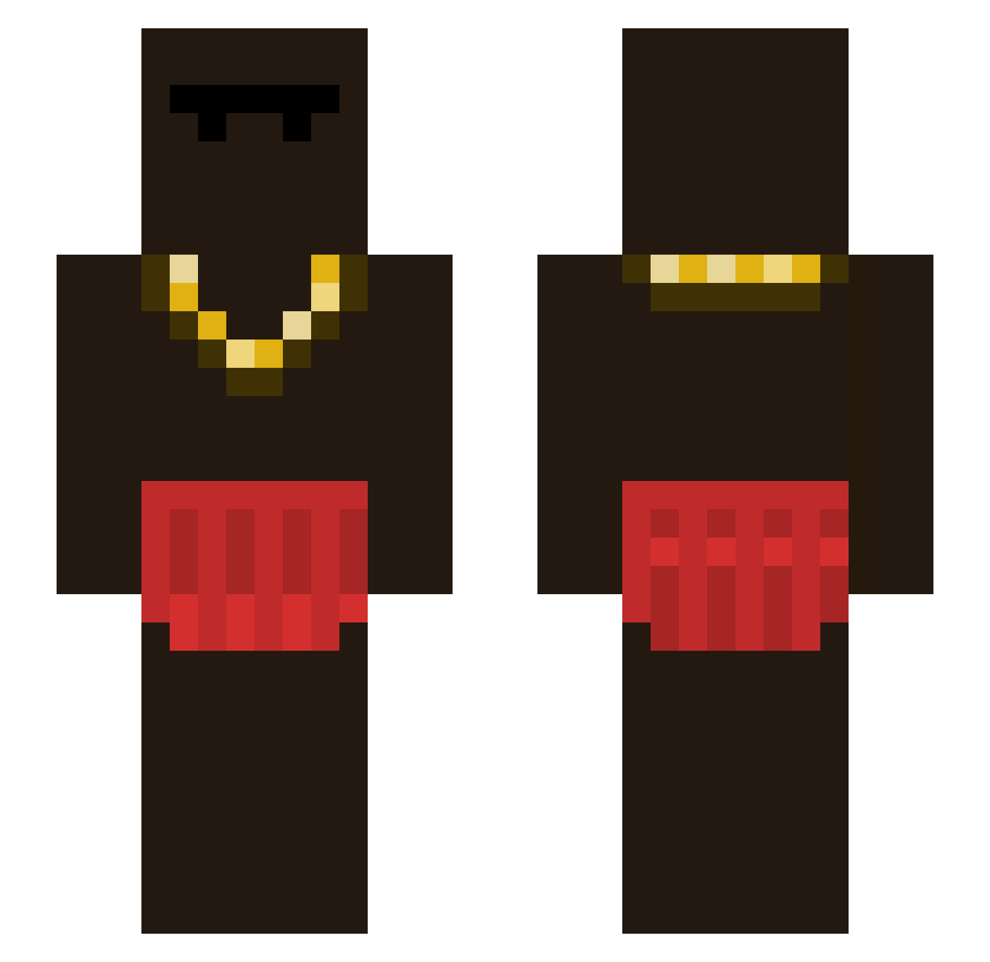 s3m1ll4 Minecraft skin, front and back view
