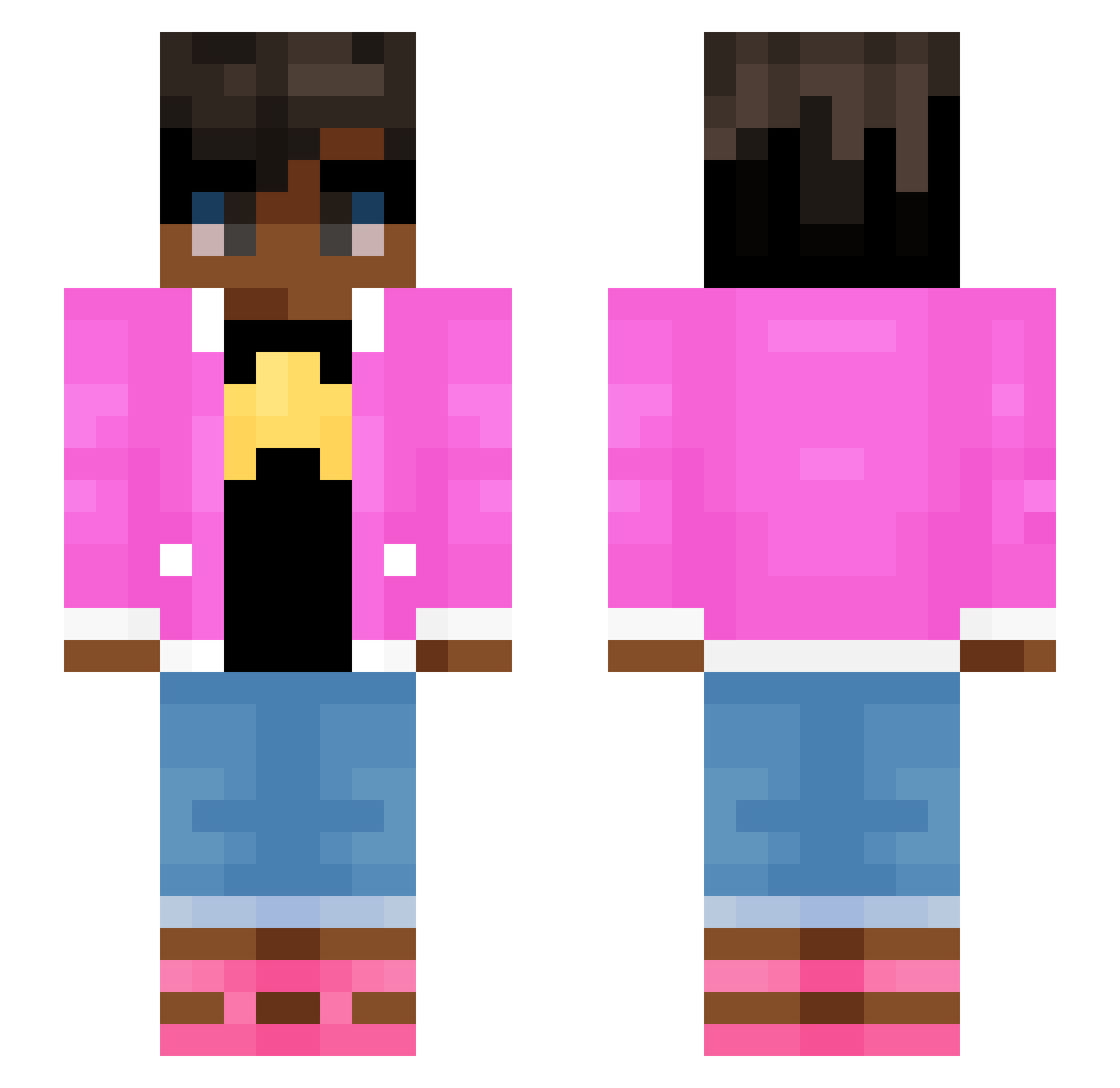Isaac1s2a Minecraft skin, front and back view