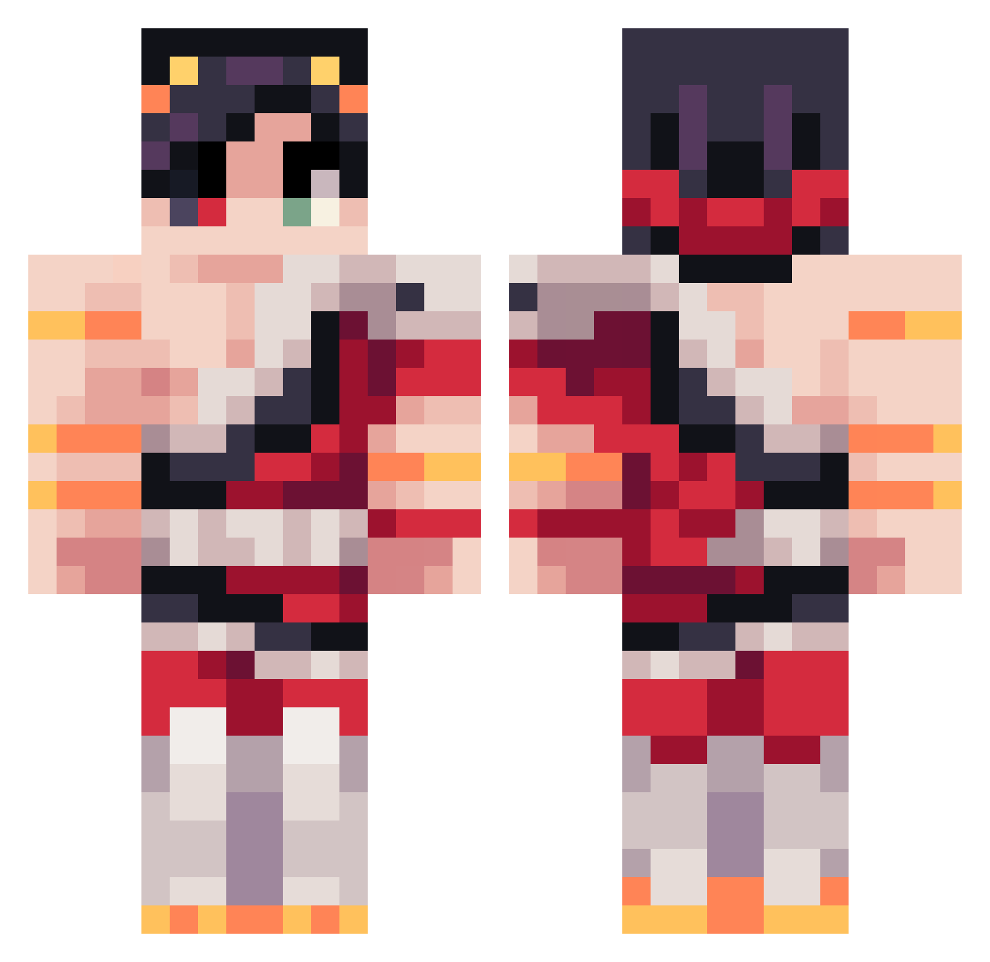 TheMannHimself Minecraft skin, front and back view