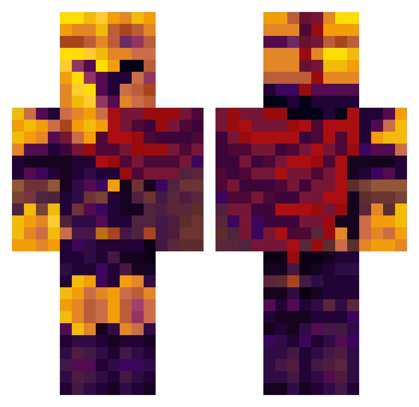 SmokinAces1242 Minecraft skin, front and back view