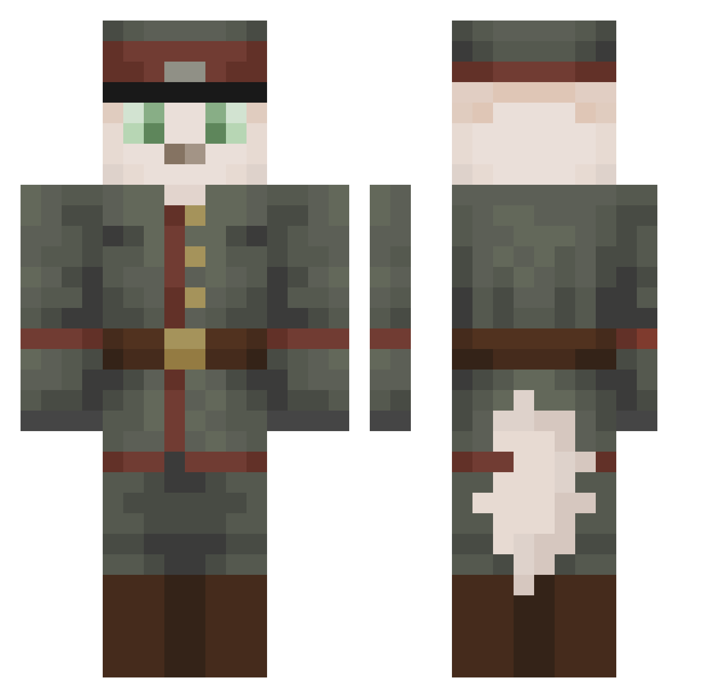 THEL0NEW0LF23 Minecraft skin, front and back view