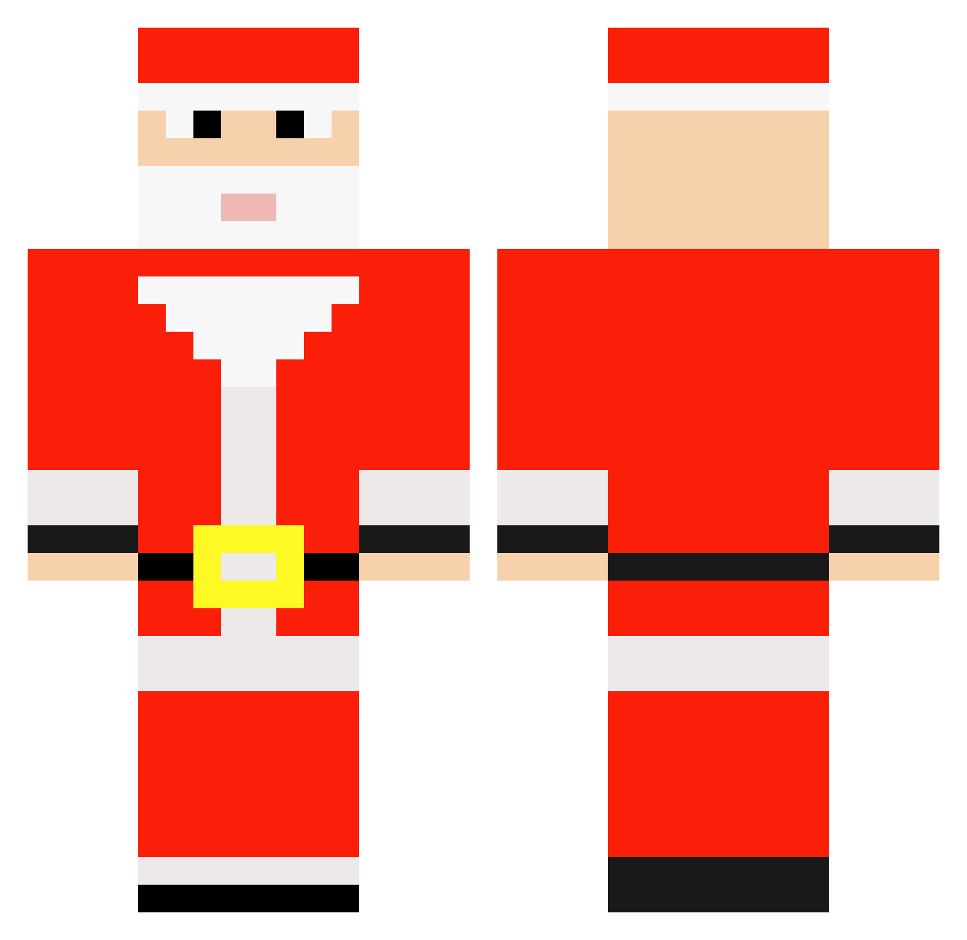 Rodiguy10 Minecraft skin, front and back view