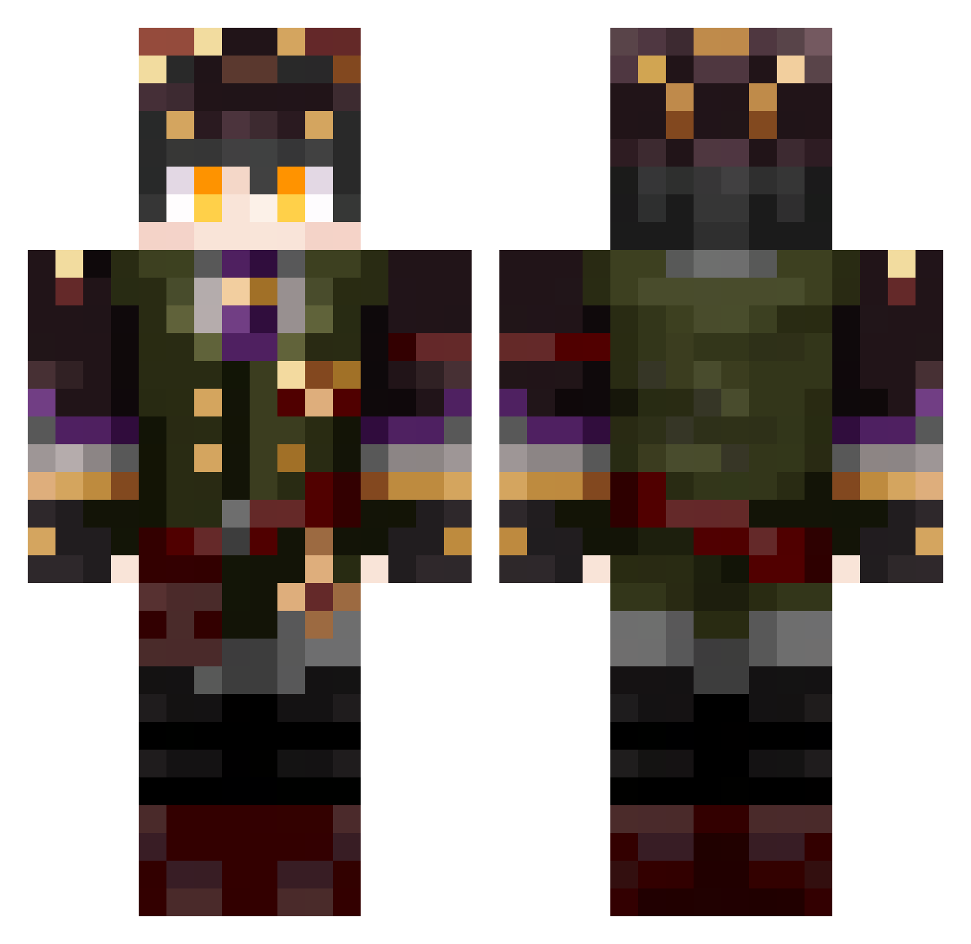 Reed_1567 Minecraft skin, front and back view