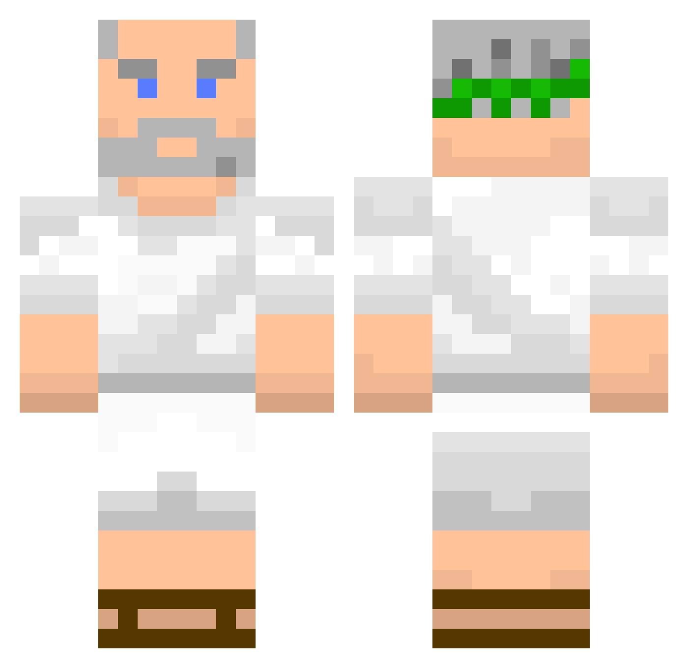 Spenders Minecraft skin, front and back view