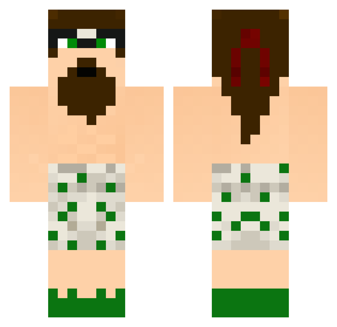 vikingpup Minecraft skin, front and back view