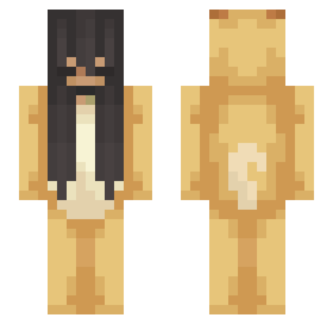Brittany Minecraft skin, front and back view