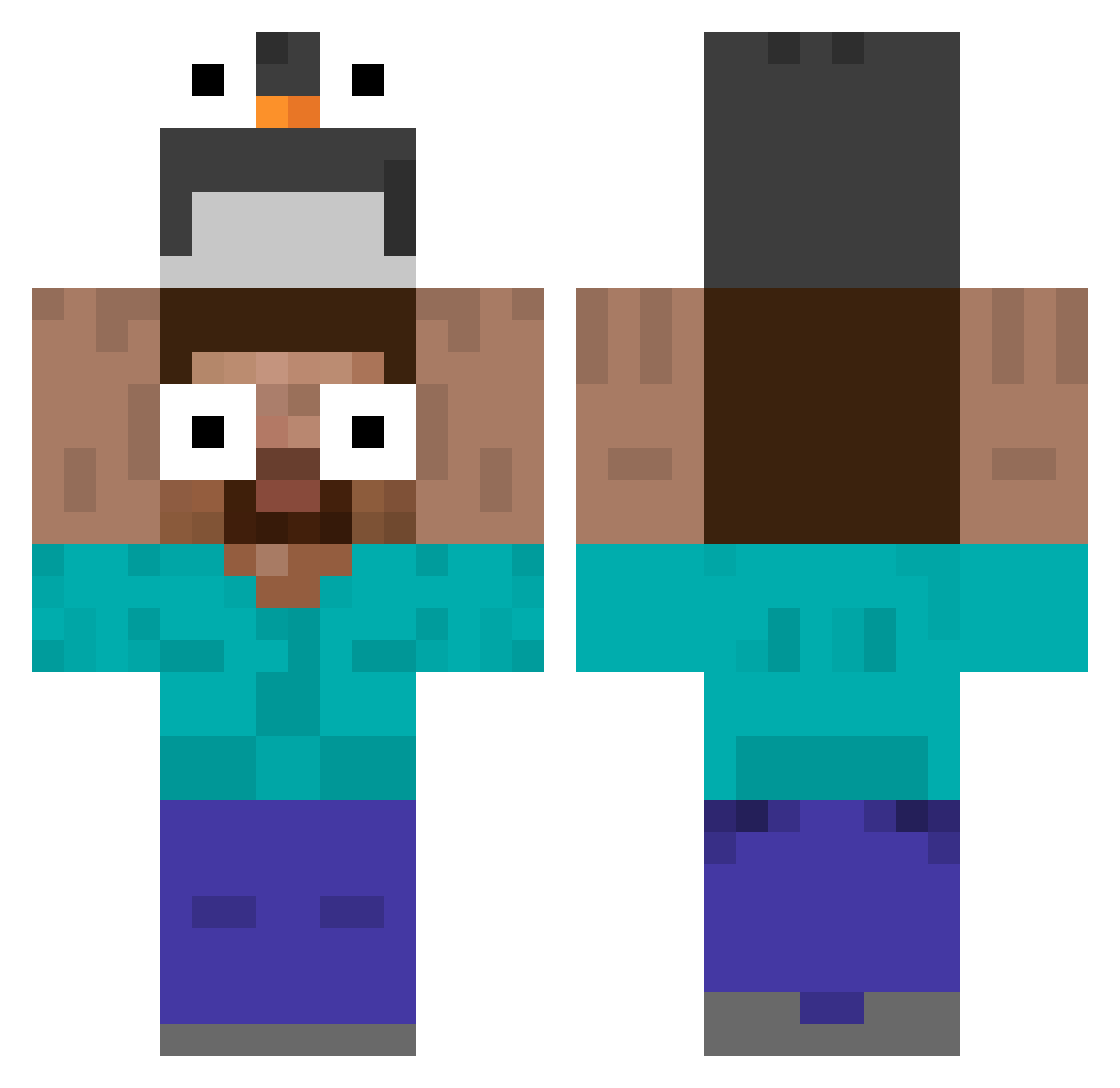 _DevilSnow_ Minecraft skin, front and back view