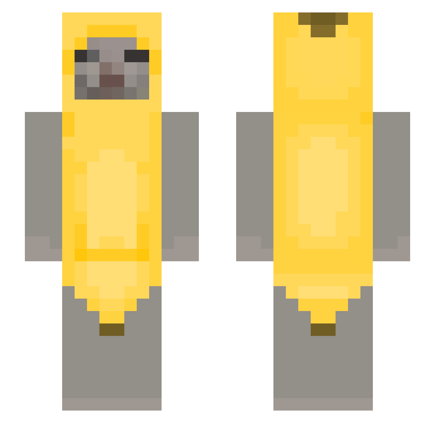 Plemonade_ Minecraft skin, front and back view