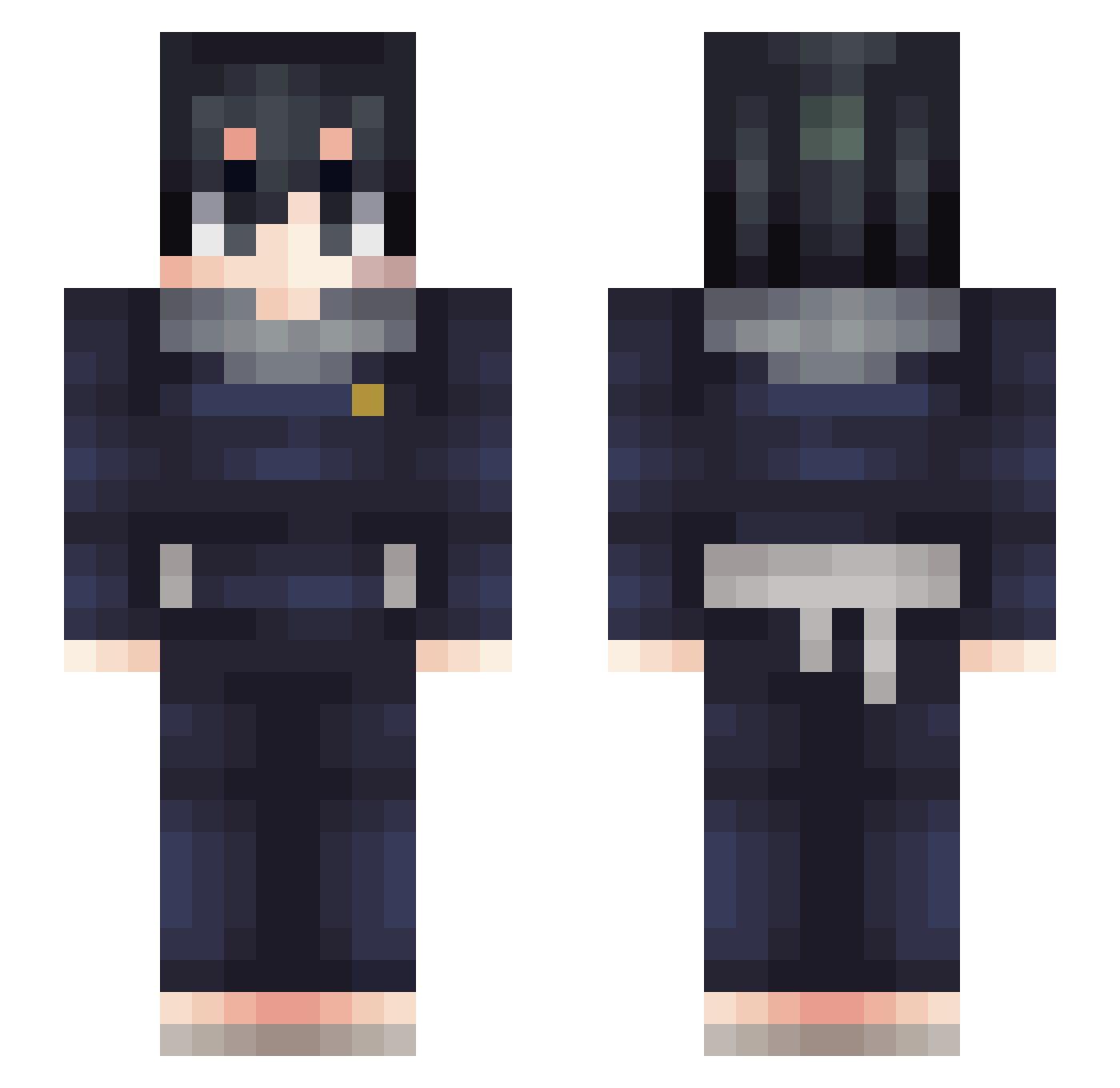 Fortune_of_Fury Minecraft skin, front and back view