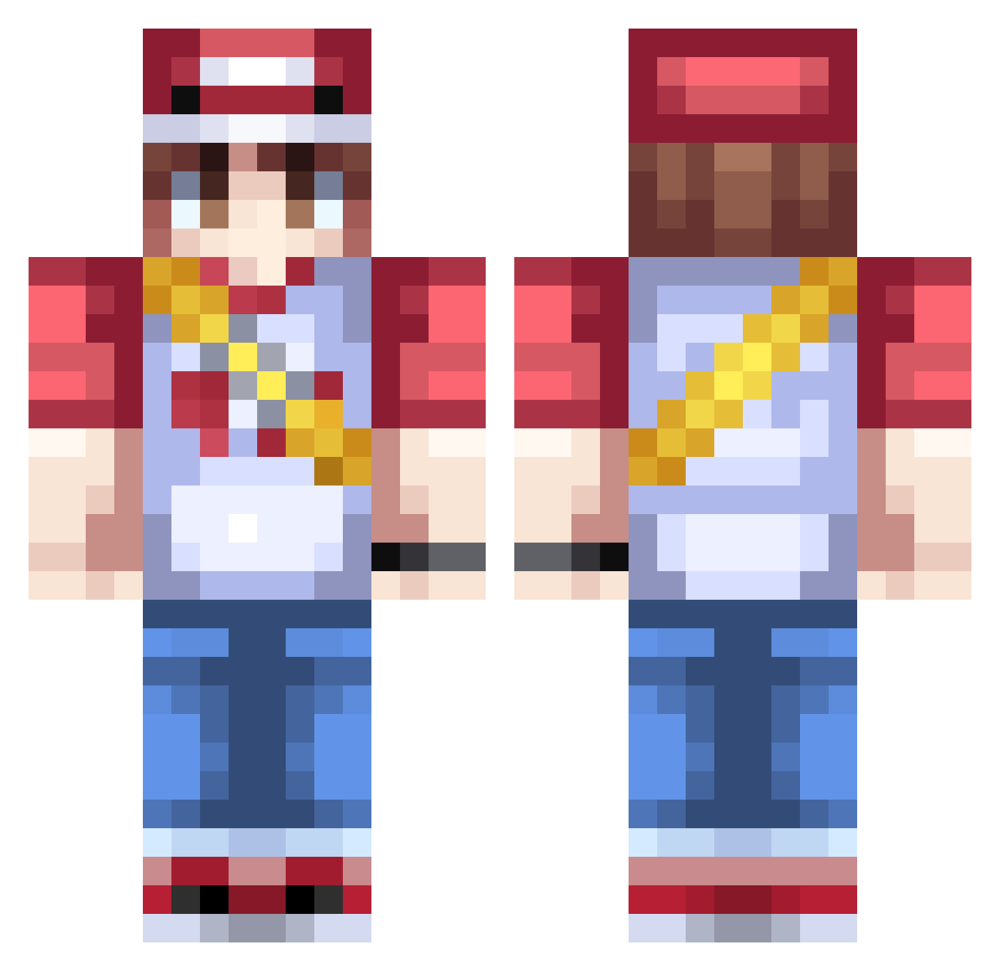 Laohh Minecraft skin, front and back view