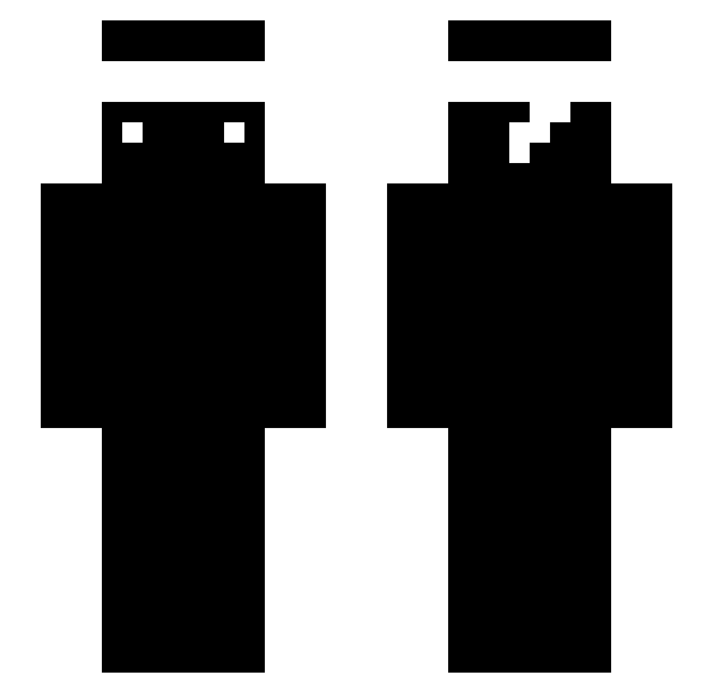 Sonperka Minecraft skin, front and back view
