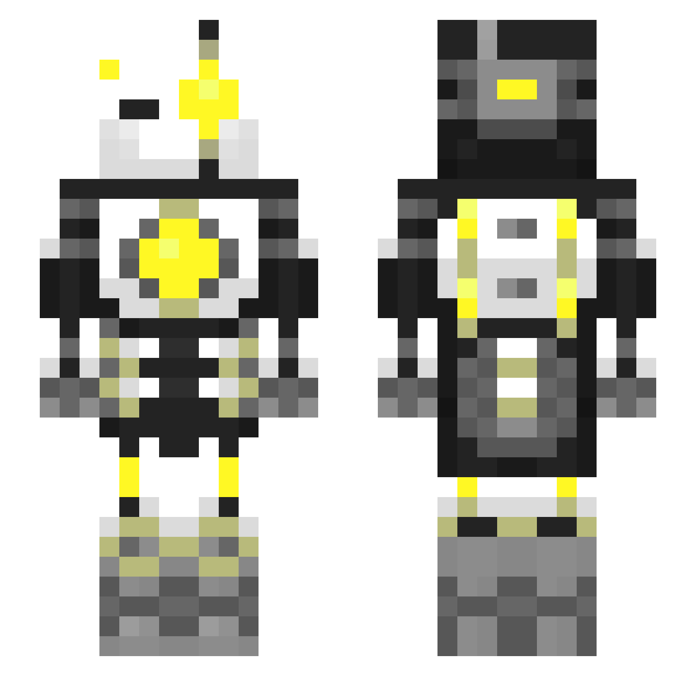 Kpy3 Minecraft skin, front and back view