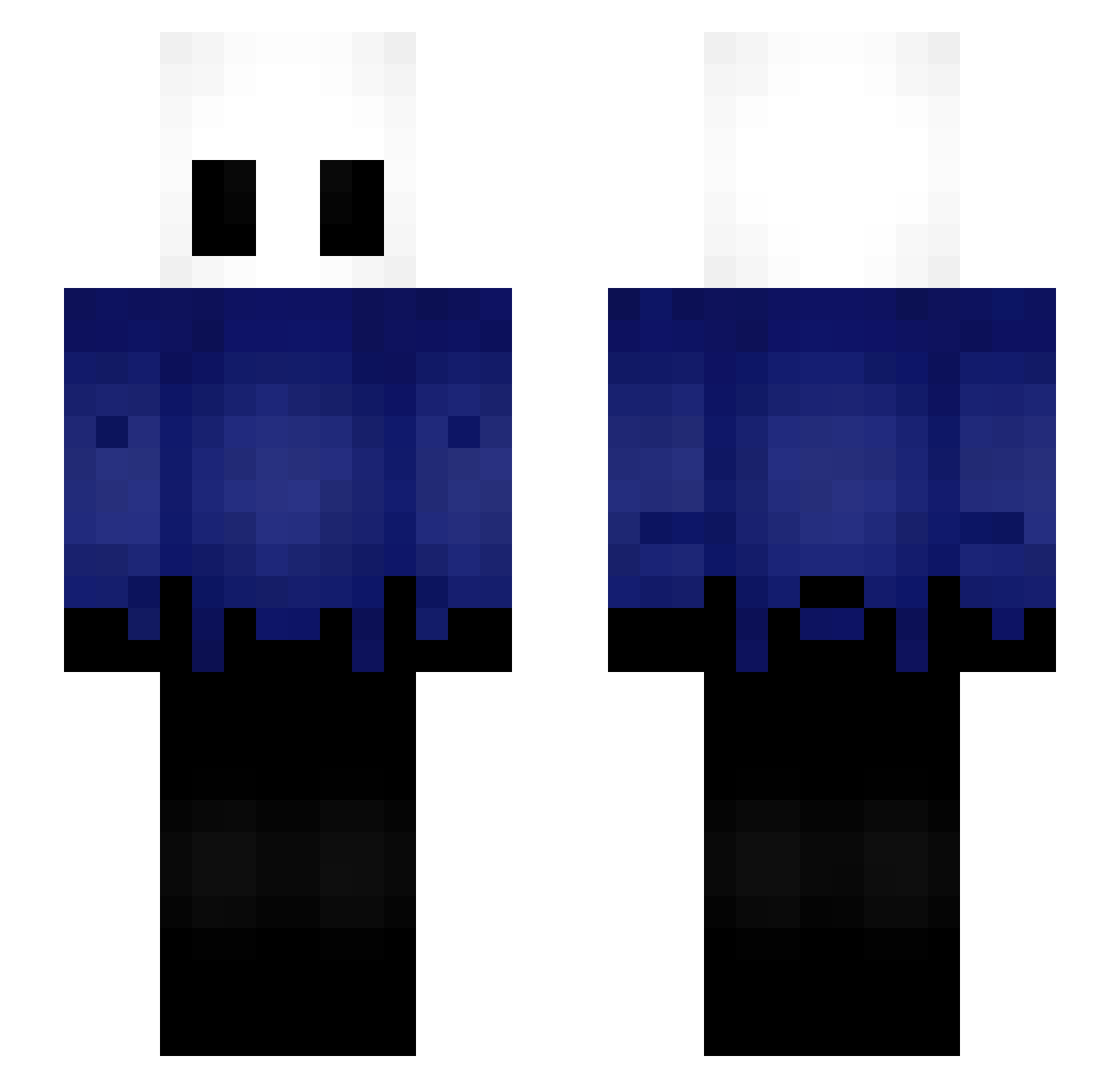 Semixs Minecraft skin, front and back view
