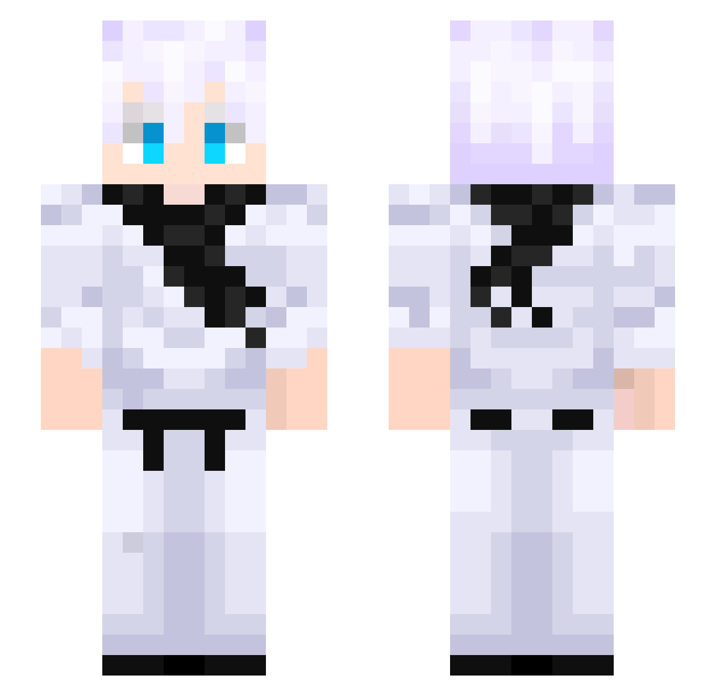 pinita_ Minecraft skin, front and back view