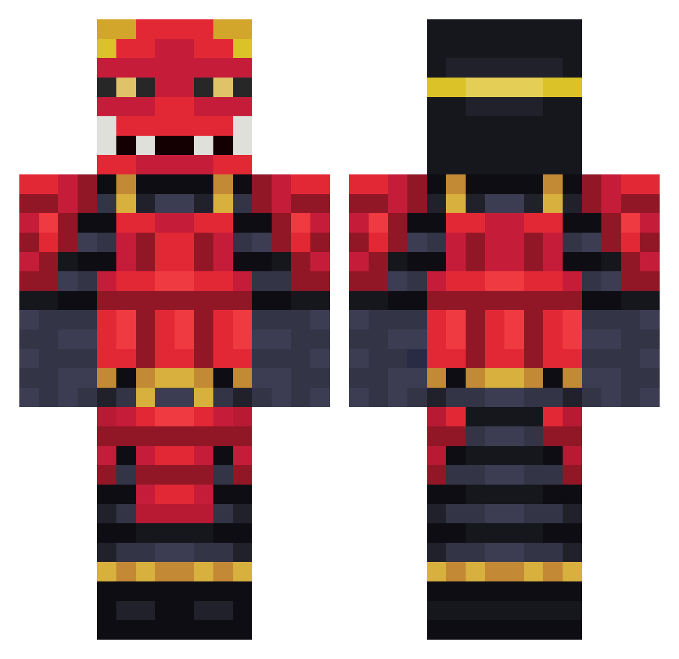aeLkaa Minecraft skin, front and back view
