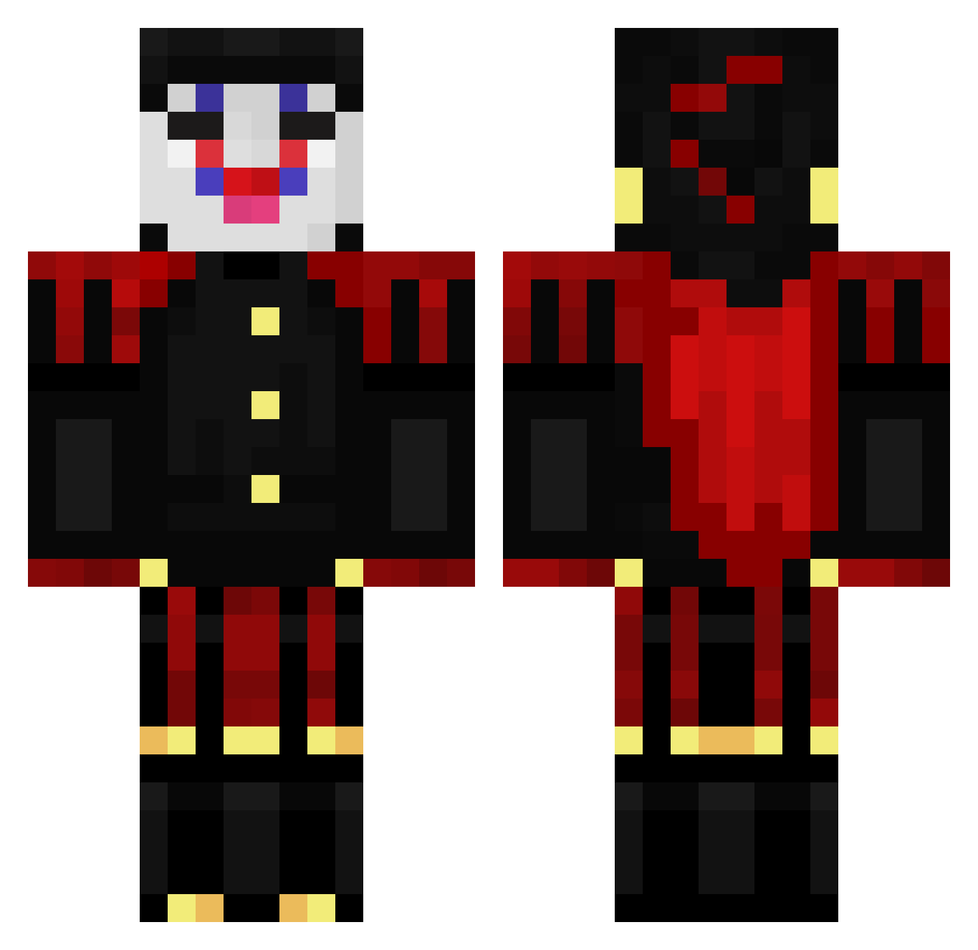 _Princess_Pink_ Minecraft skin, front and back view