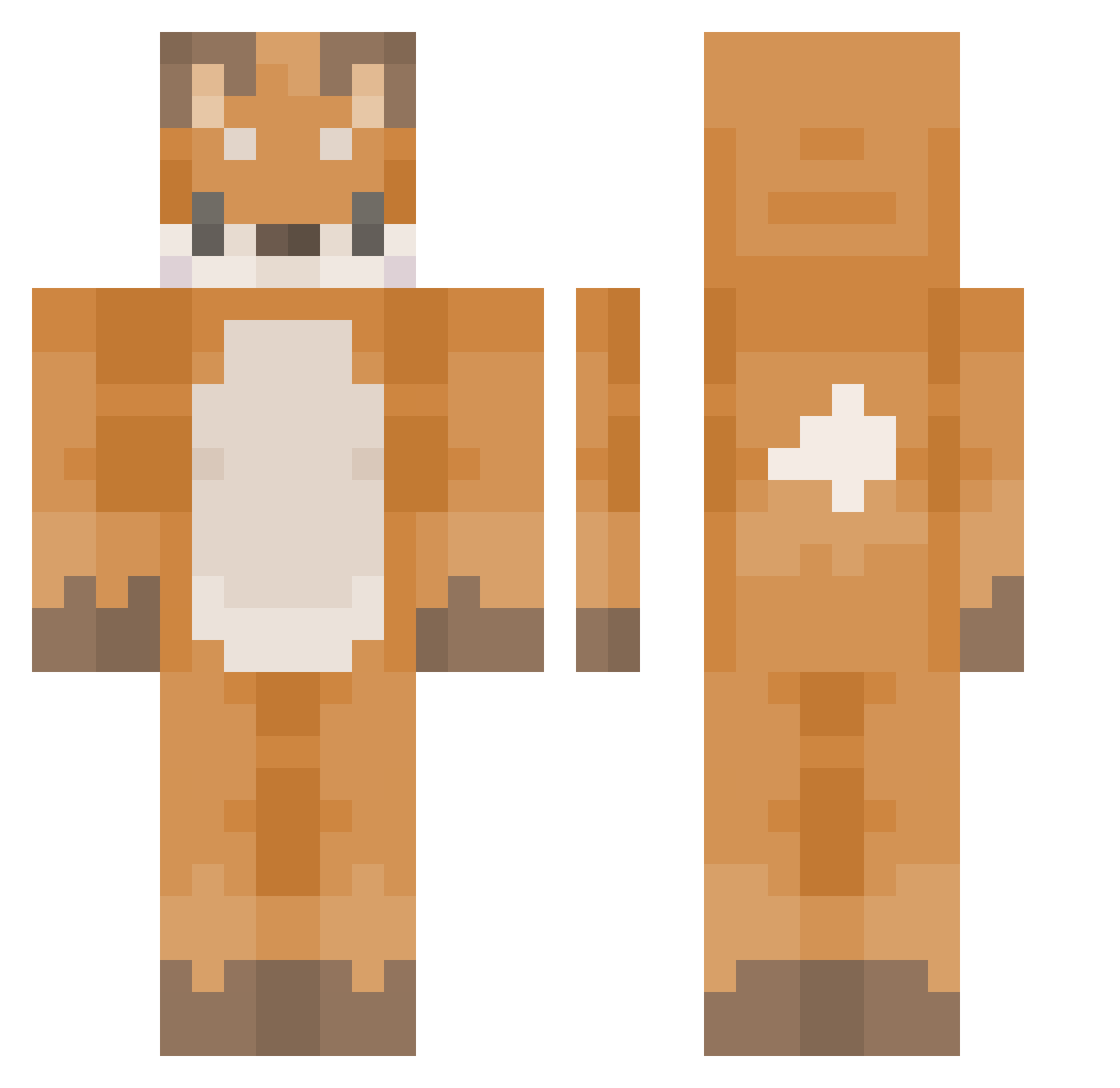 scoobydoodle Minecraft skin, front and back view