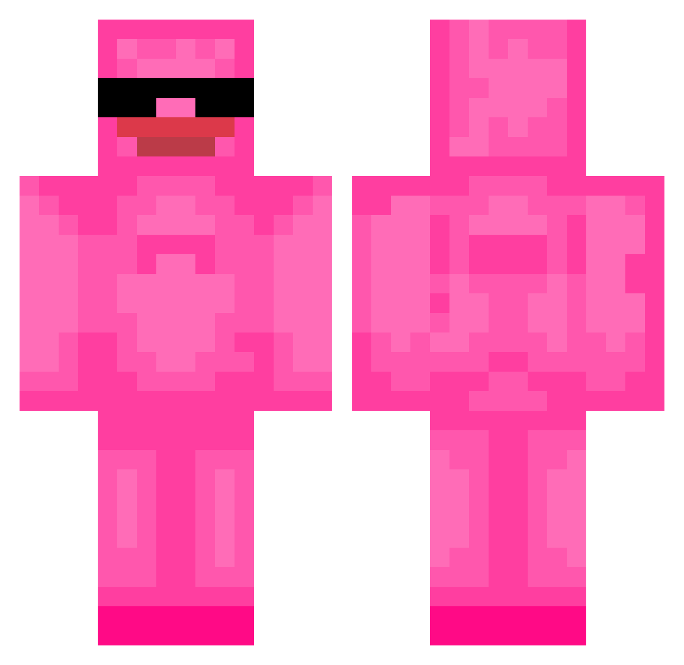 webigup Minecraft skin, front and back view