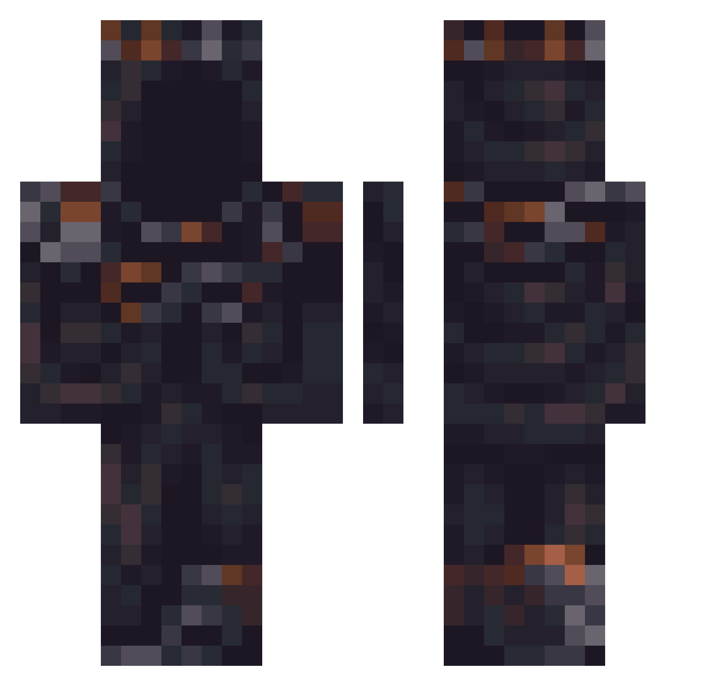 abbingib Minecraft skin, front and back view