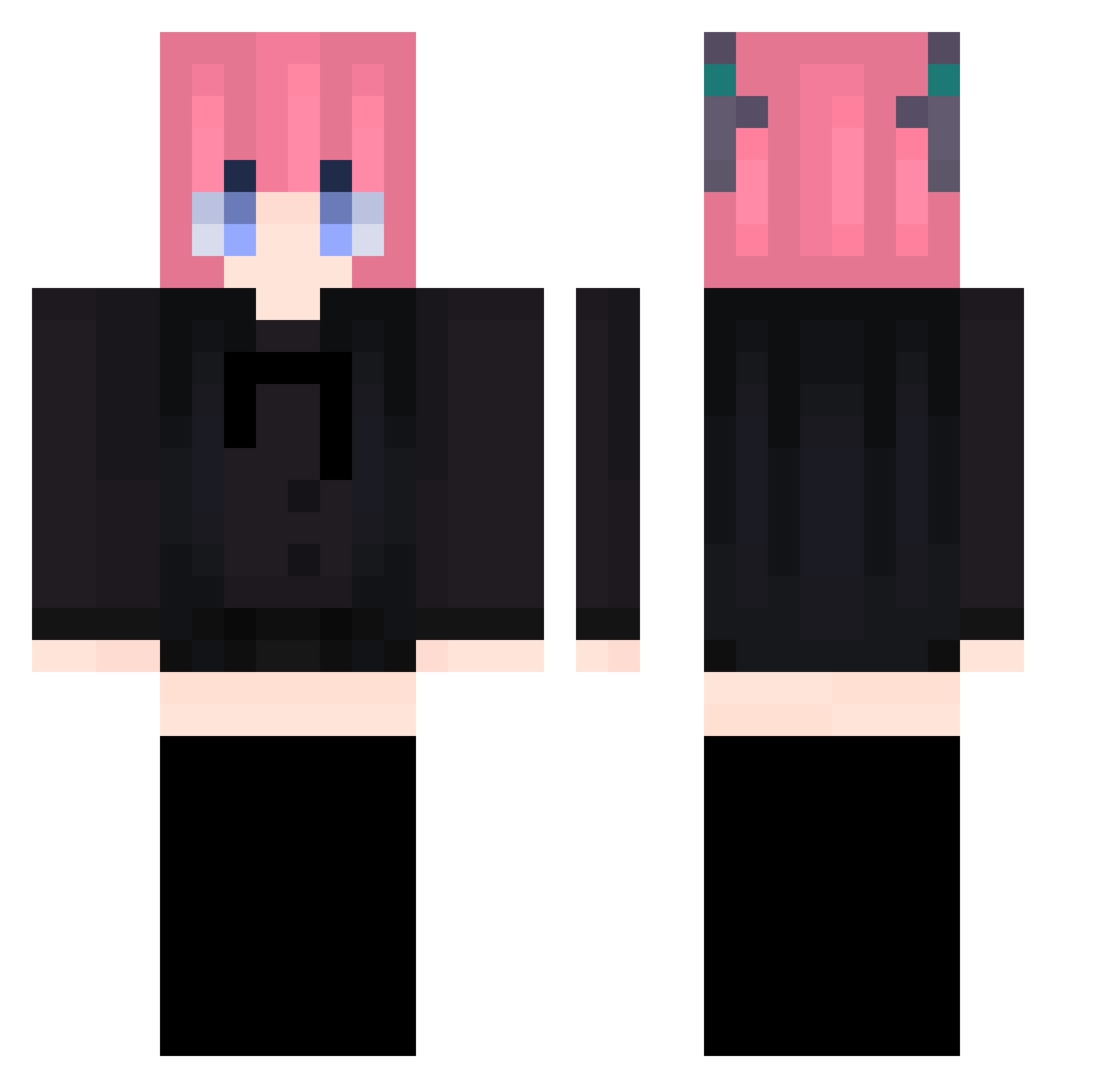tanhouse Minecraft skin, front and back view