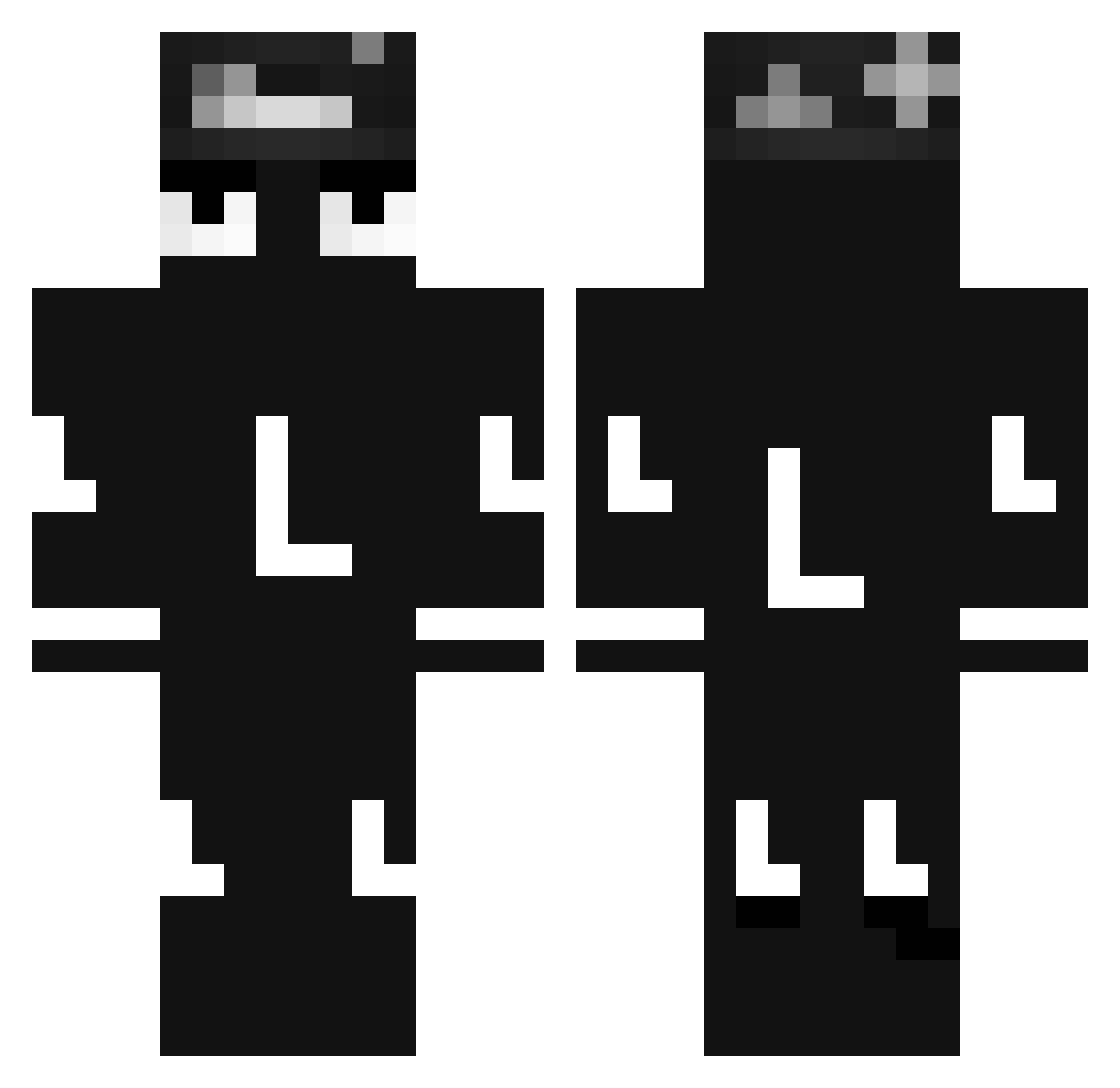 Tritijeffpeppa Minecraft skin, front and back view
