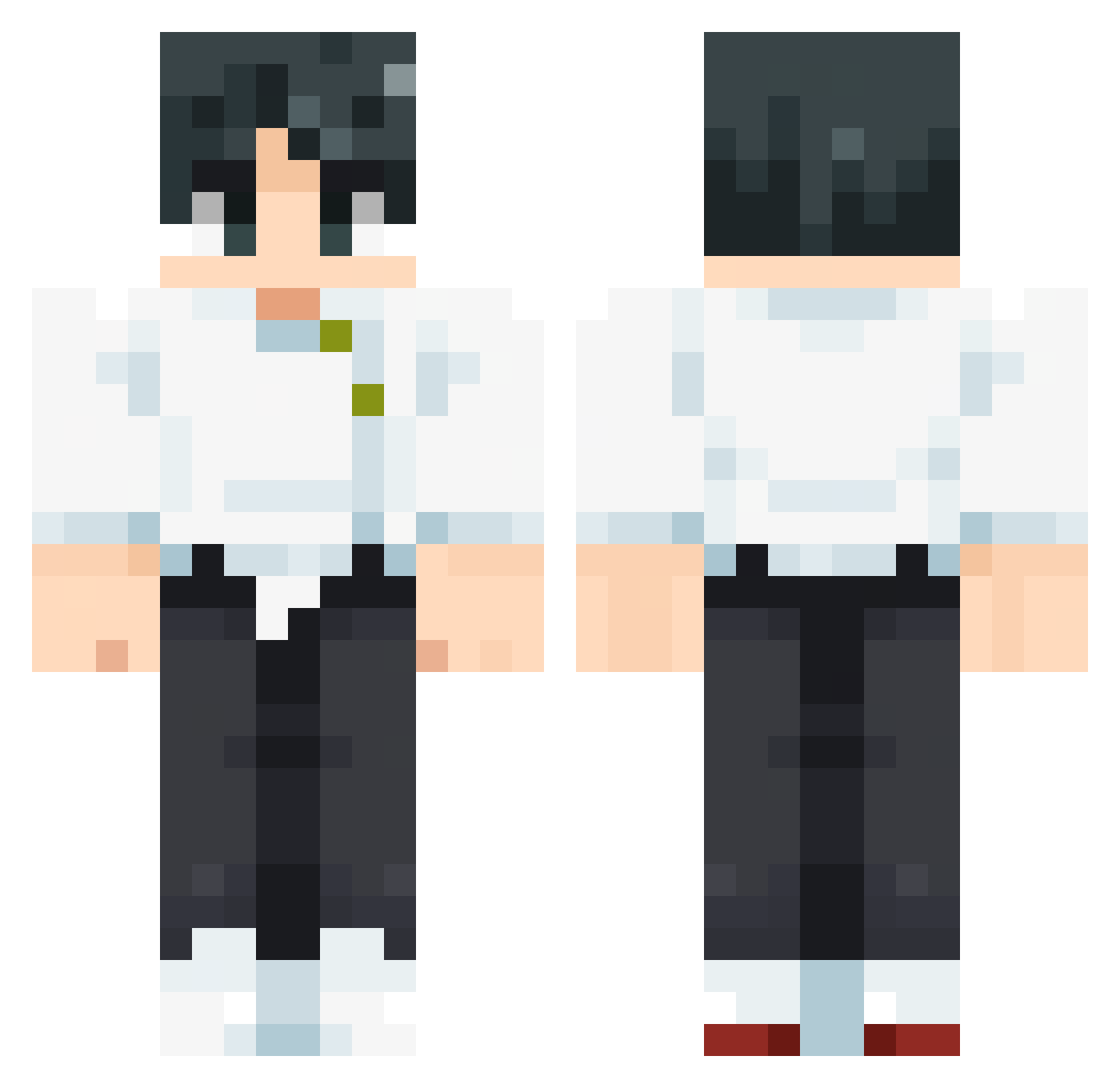 AsianPolice Minecraft skin, front and back view