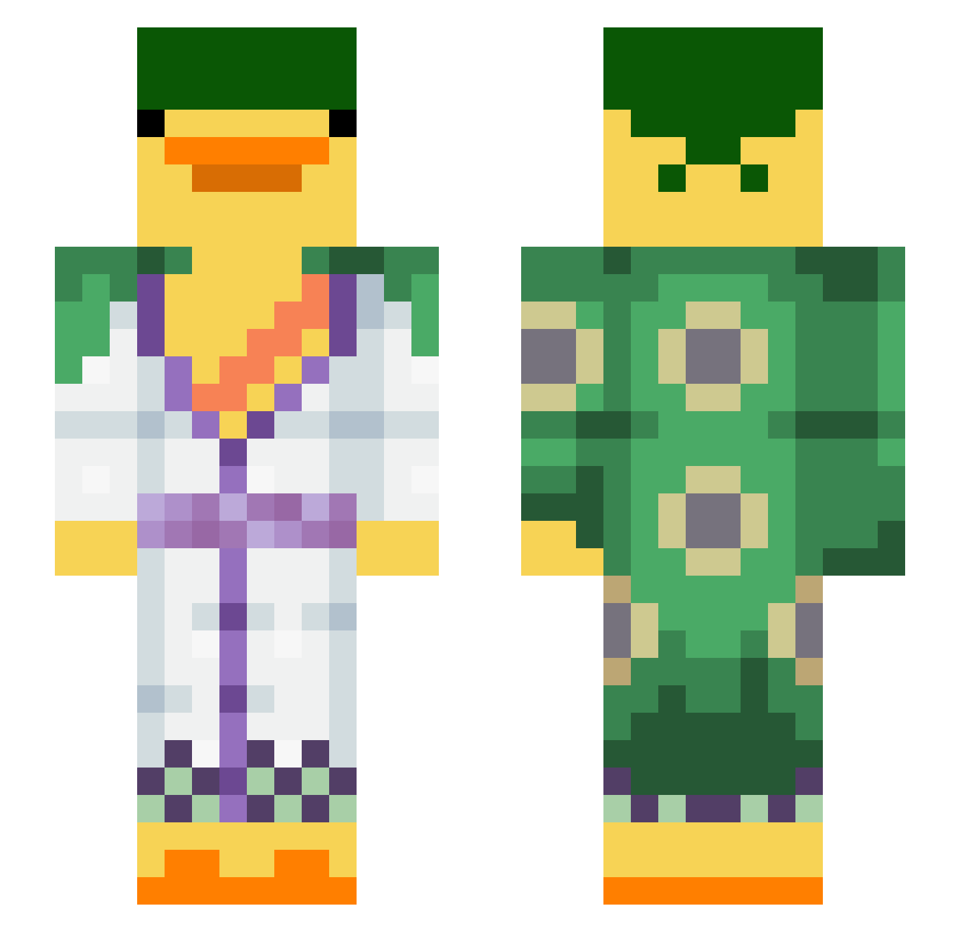 Saidahoon Minecraft skin, front and back view