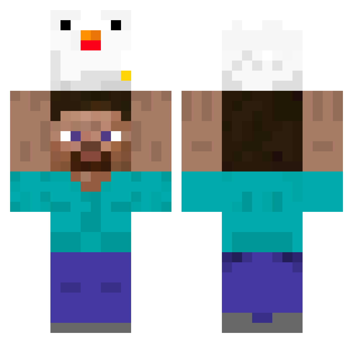 zhugui Minecraft skin, front and back view