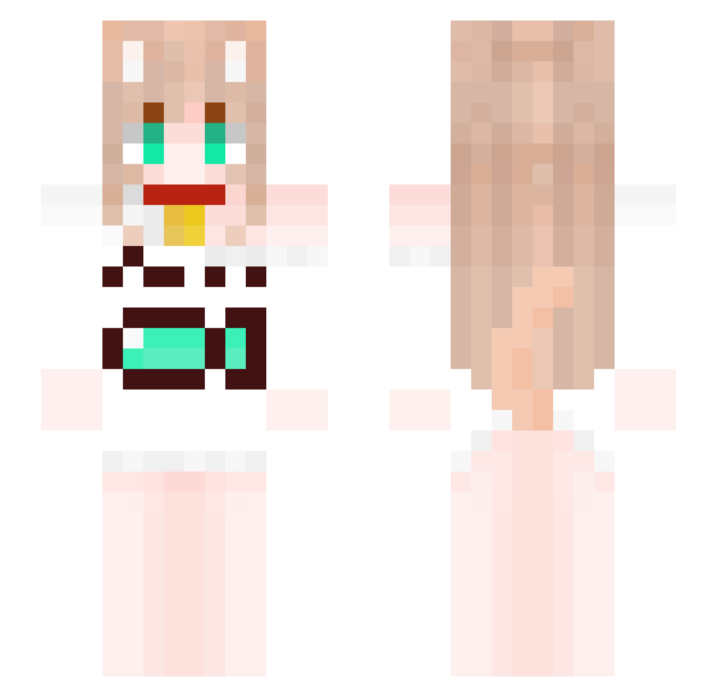 Xiu_long_quan Minecraft skin, front and back view