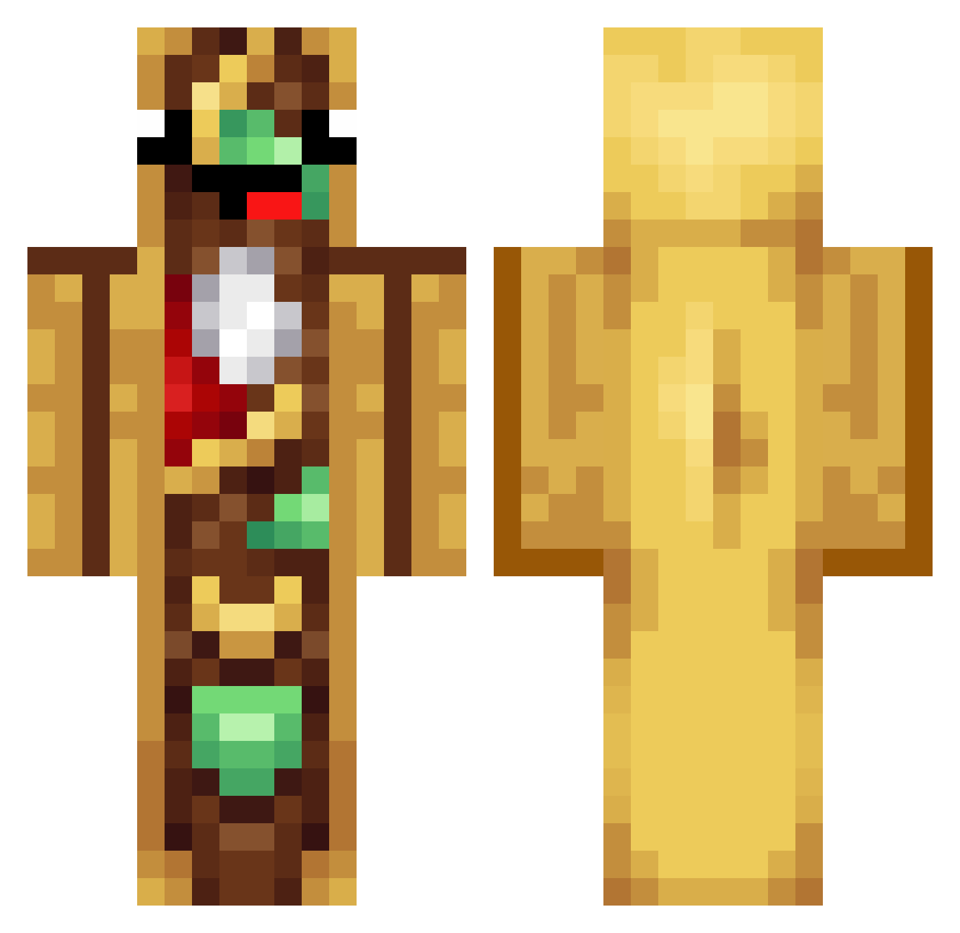 Falangism Minecraft skin, front and back view