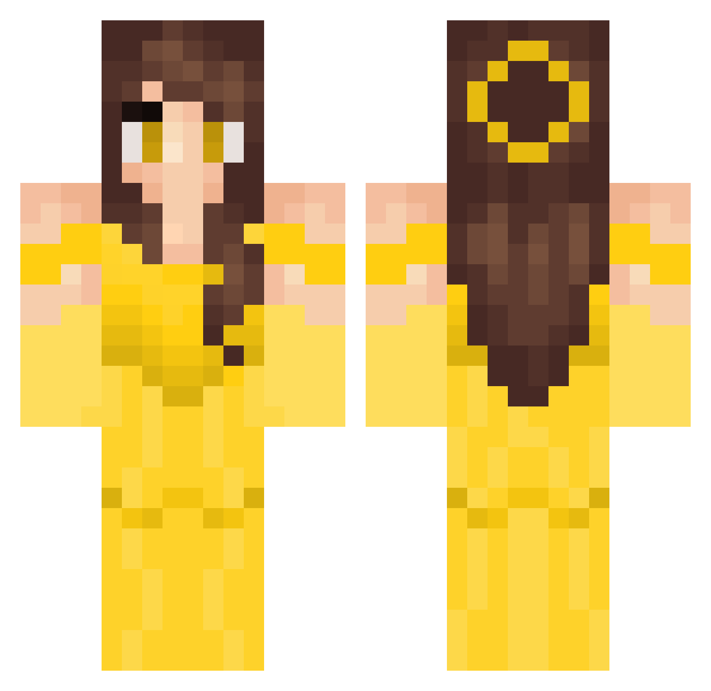 Mari2609 Minecraft skin, front and back view