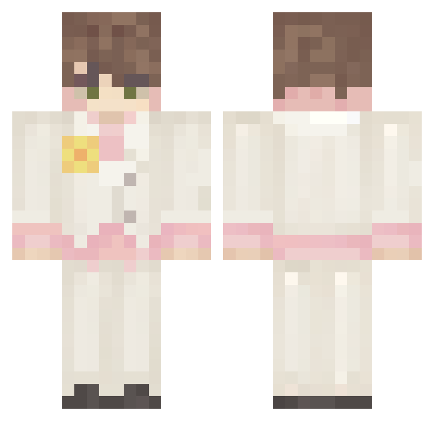 remuchen Minecraft skin, front and back view