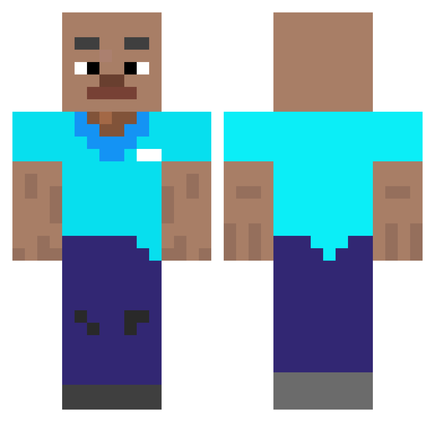 TheRise0029 Minecraft skin, front and back view