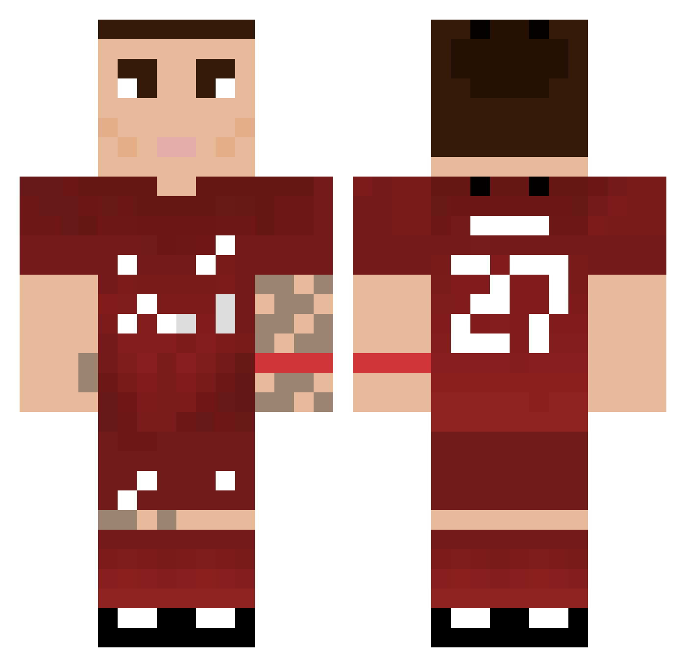 Shepp_ Minecraft skin, front and back view