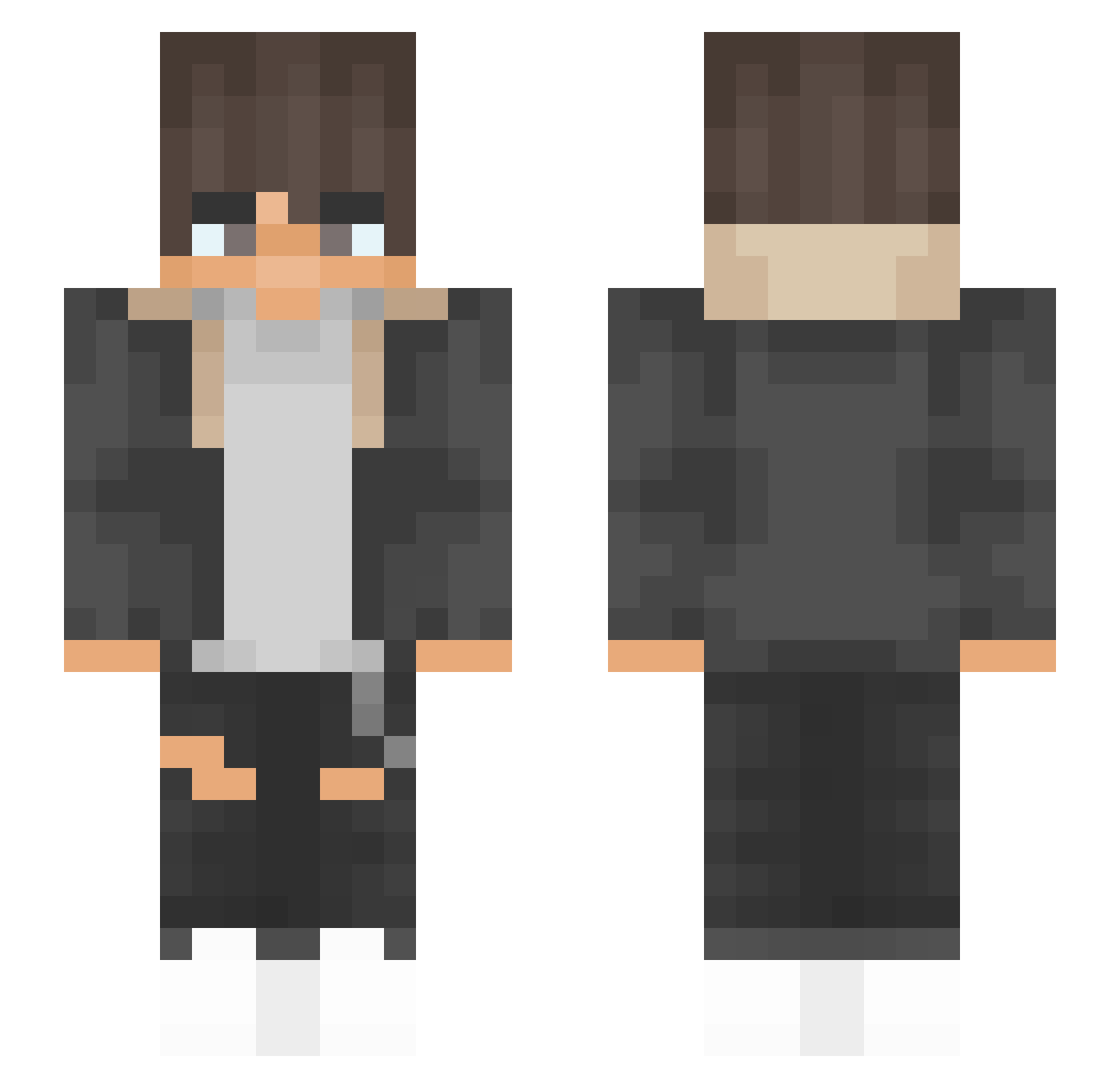 Zylorix Minecraft skin, front and back view