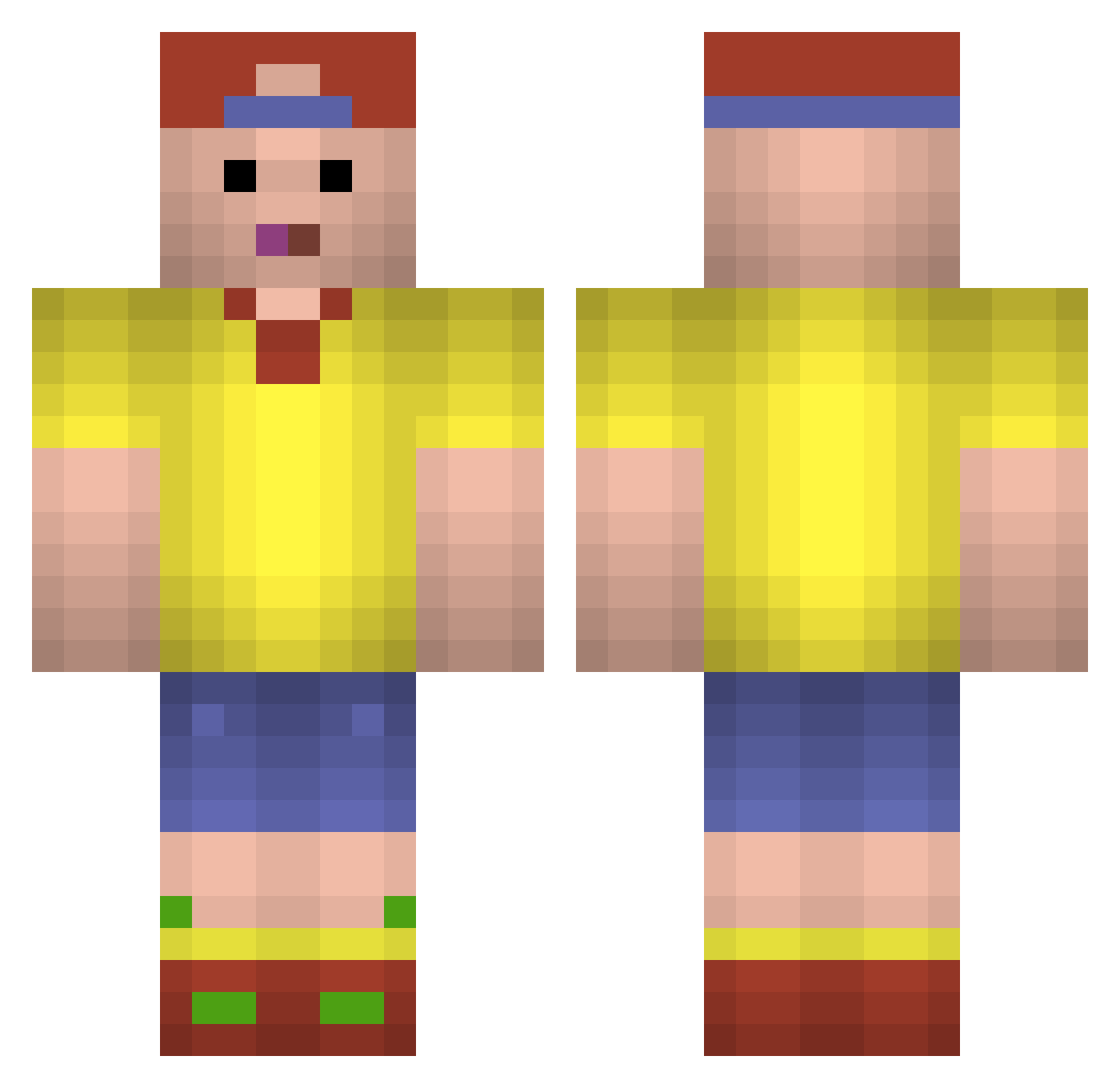 soulsniper Minecraft skin, front and back view